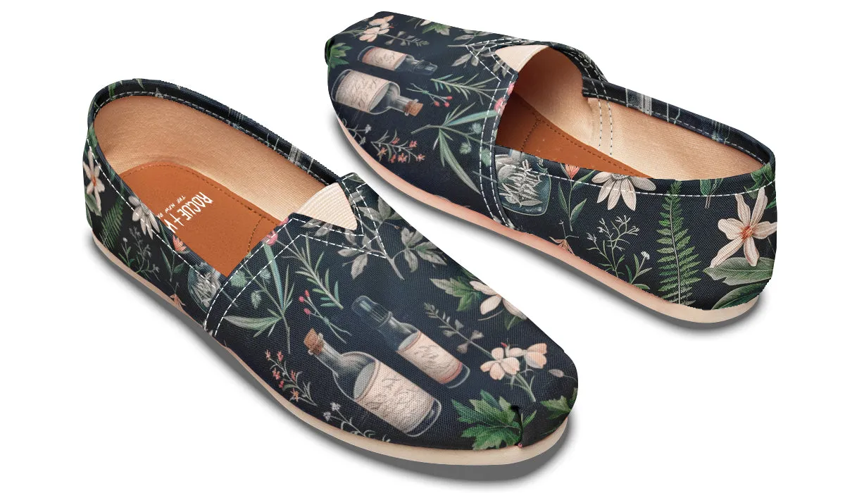 Apothecary Haven Espadrilles - Lightweight Canvas Slip-Ons with Elastic V for Easy Comfort