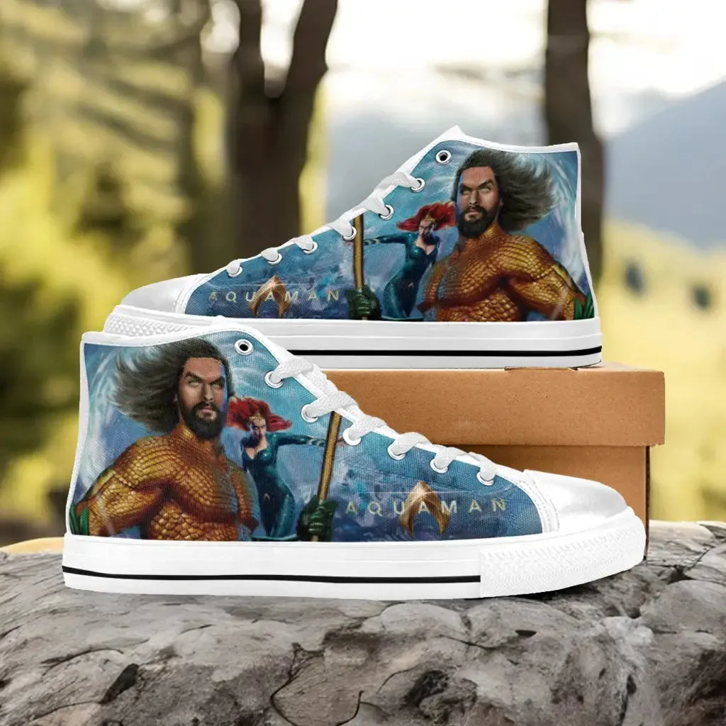 Aquaman Mera Justice League Shoes High Top Sneakers for Kids and Adults