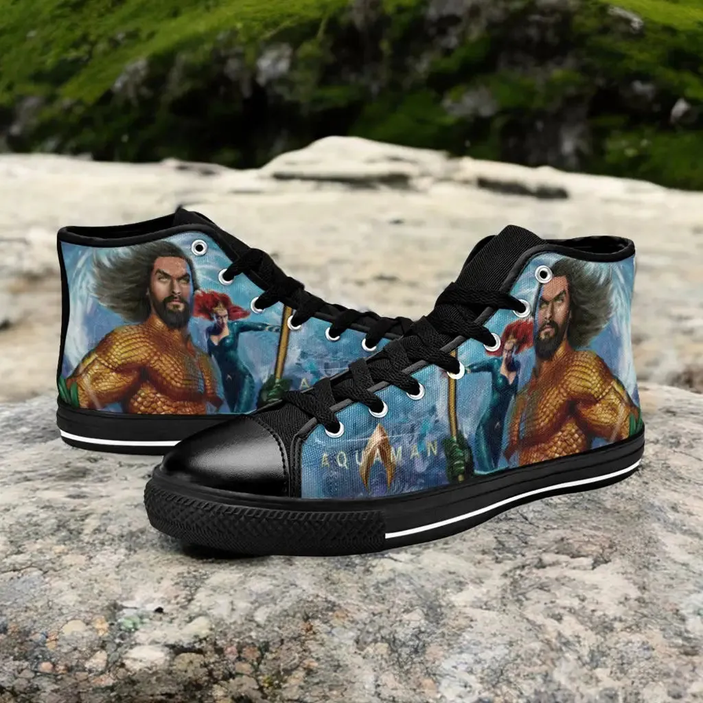 Aquaman Mera Justice League Shoes High Top Sneakers for Kids and Adults