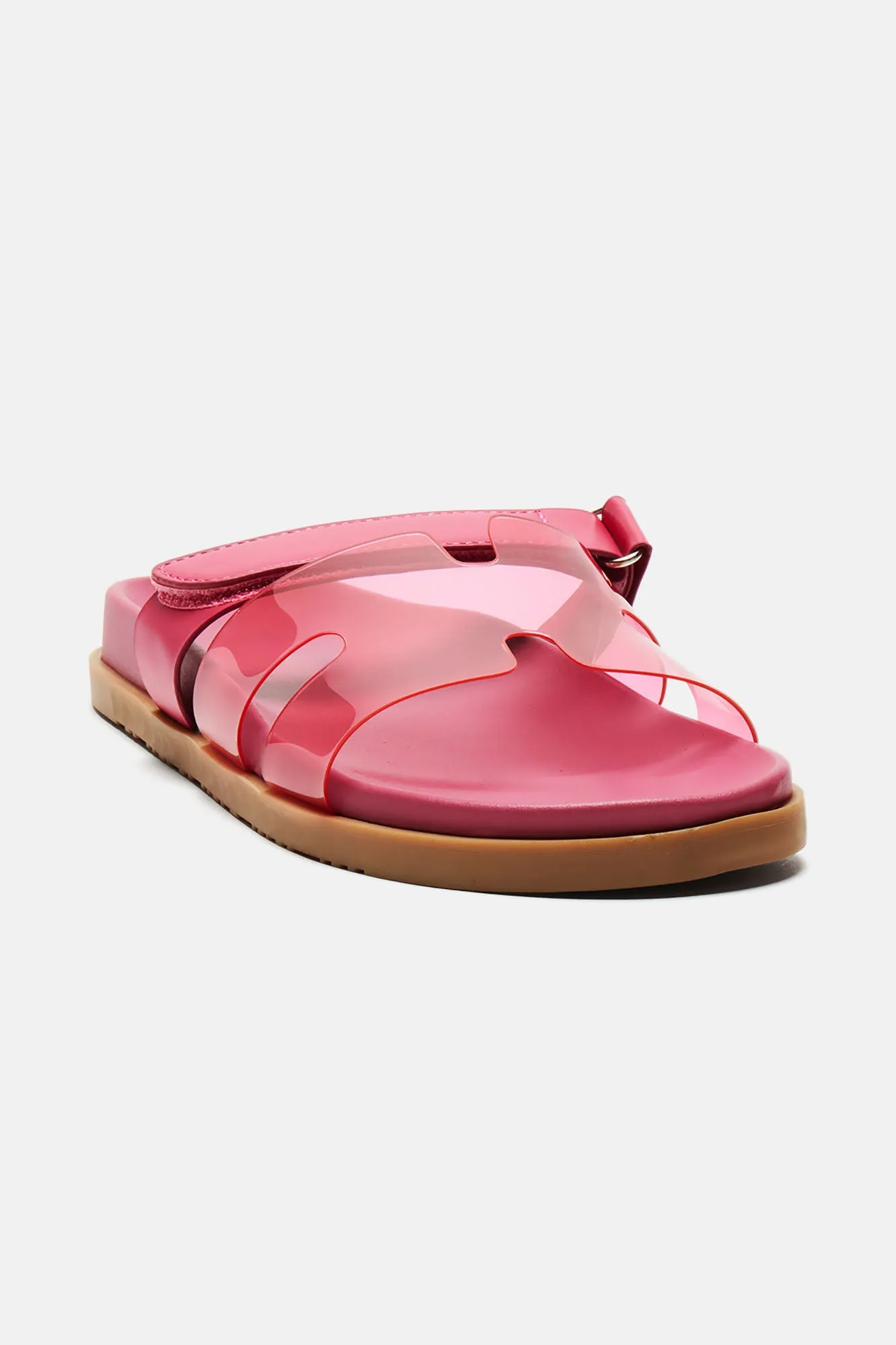 Ayana Clear Casual Slides - Pink