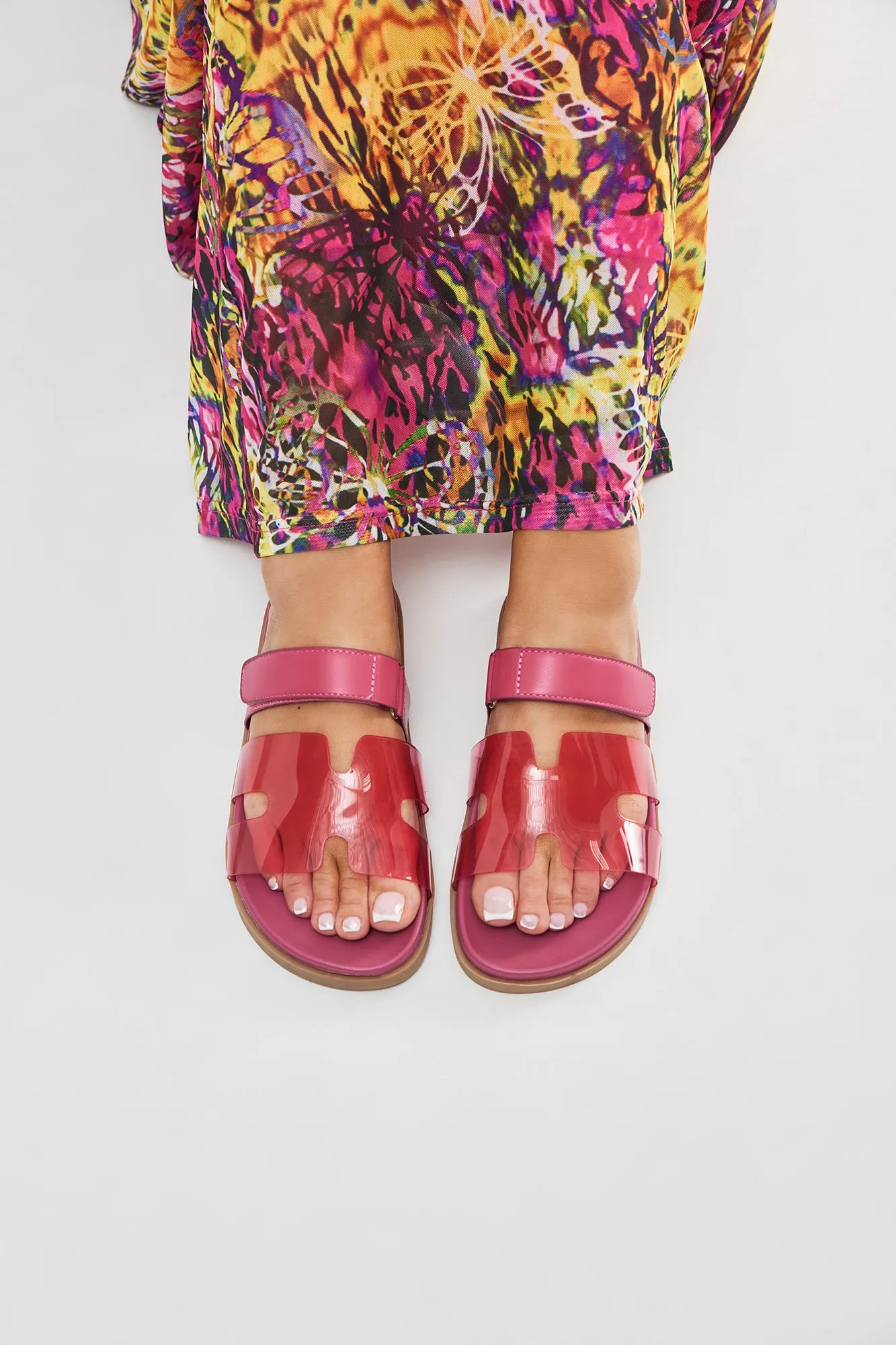 Ayana Clear Casual Slides - Pink