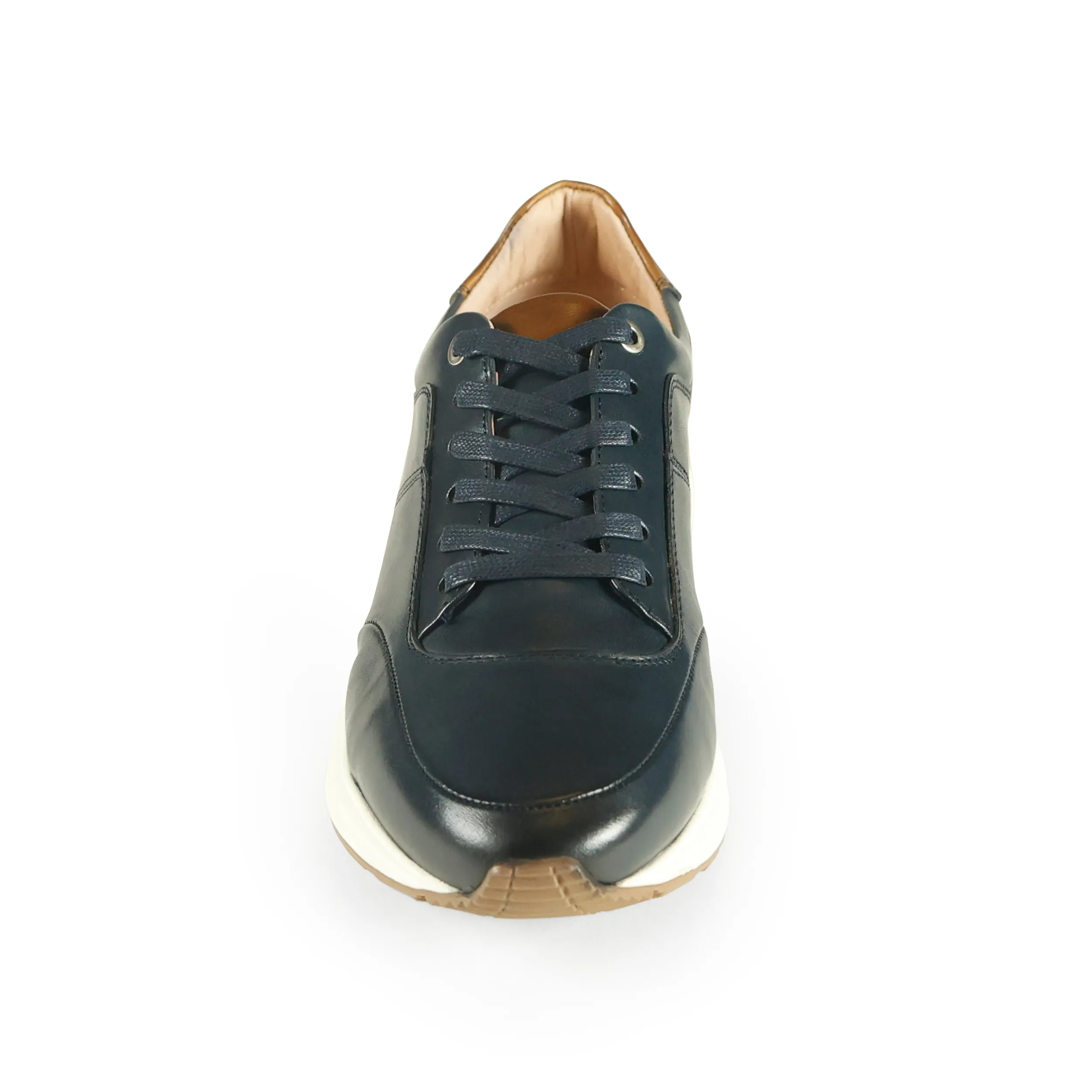 Azor la Mode Calabria Navy Leather Trainers