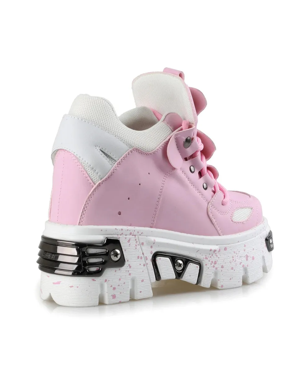 Baby Pink Guava Wedge Sneakers