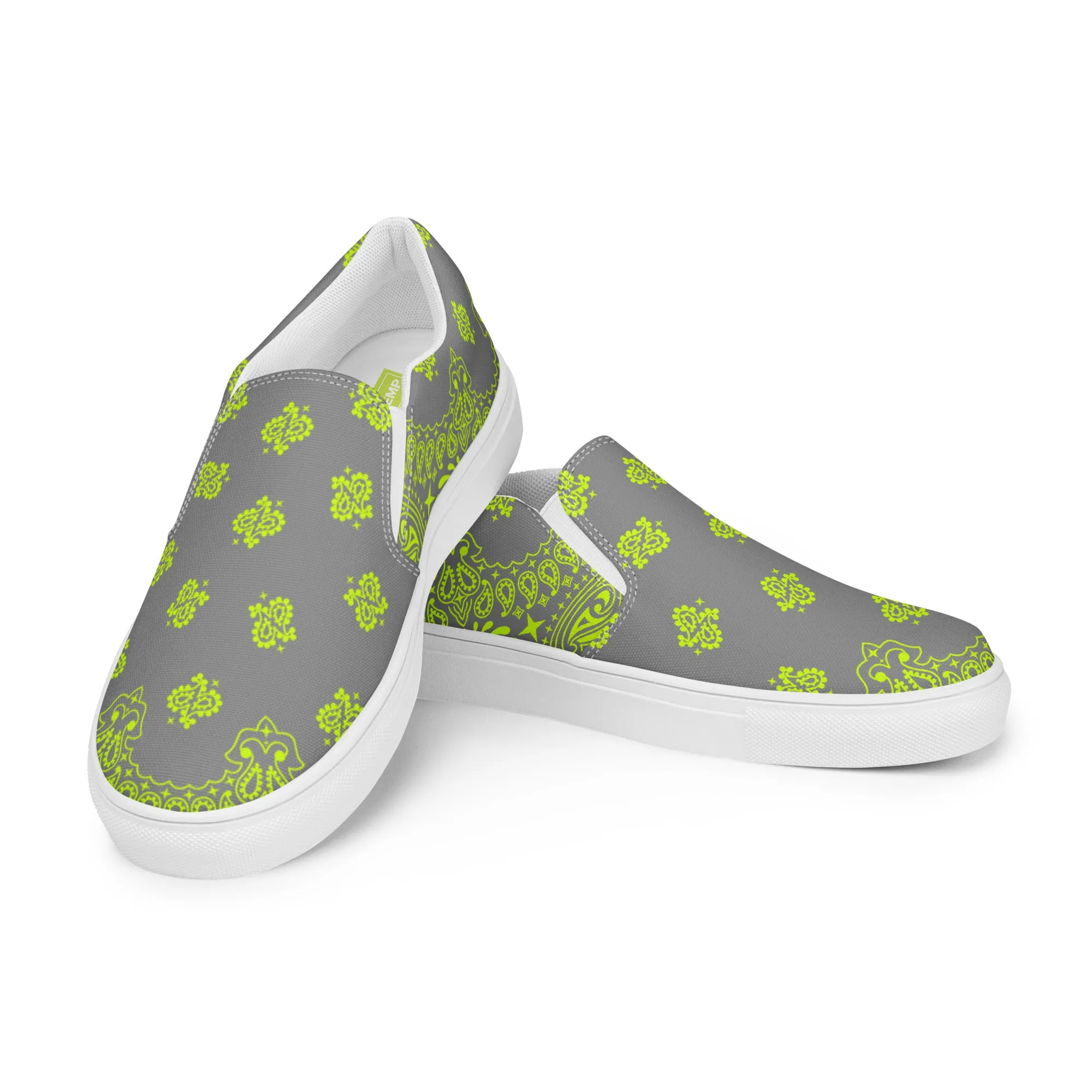 Bandana Art Men’s slip-on canvas shoes