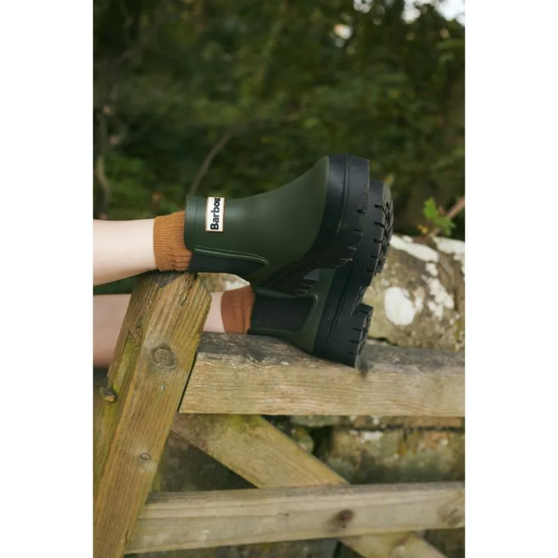 Barbour Halton Ladies Chelsea Wellington Boot - Olive/Black