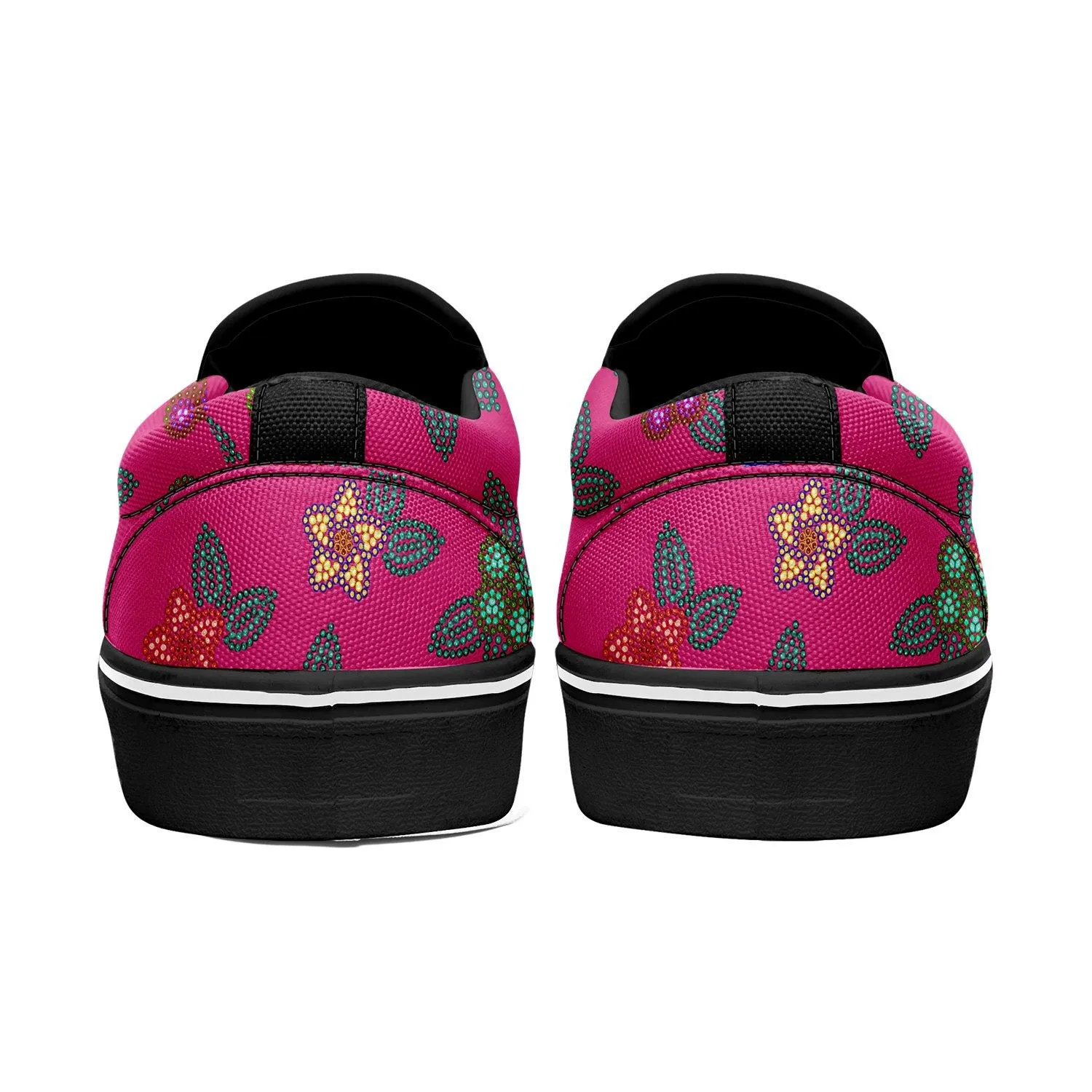 Berry Flowers Otoyimm Kid's Canvas Slip On Shoes