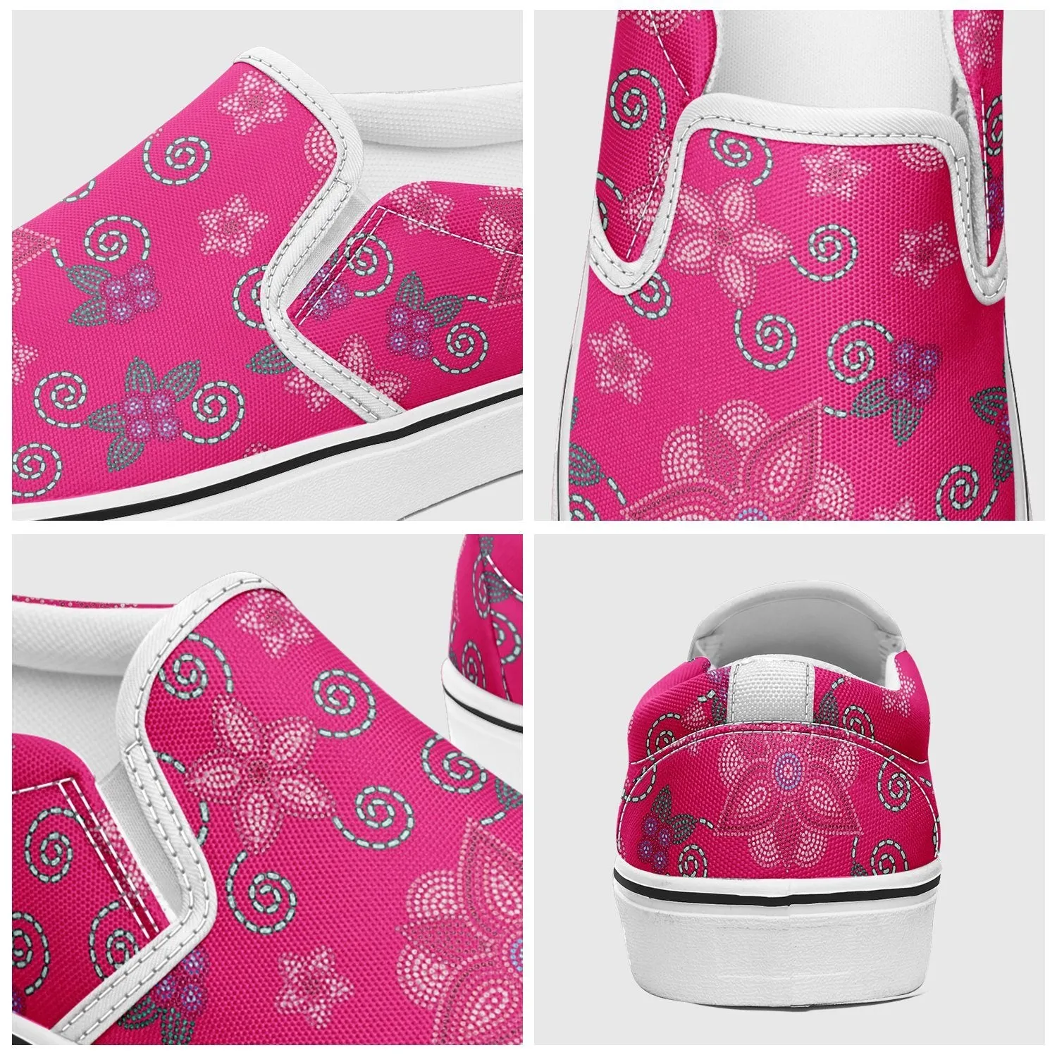 Berry Picking Pink Otoyimm Kid's Canvas Slip On Shoes