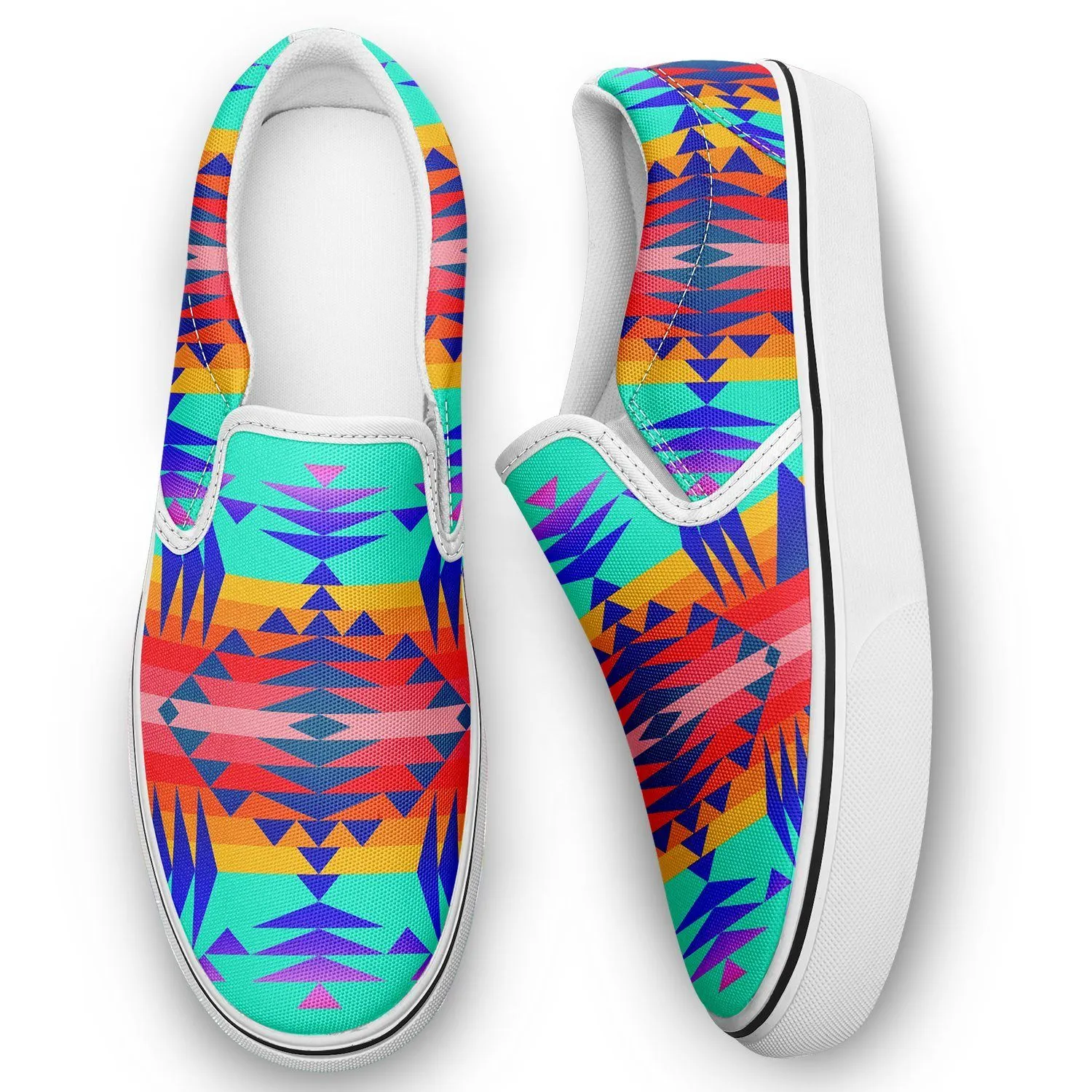 Between the Mountains Spring Otoyimm Kid's Canvas Slip On Shoes