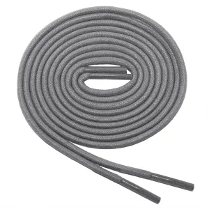 Birch’s 3/32” Thin Premium Round Waxed Cotton Dress Shoelaces - Gray