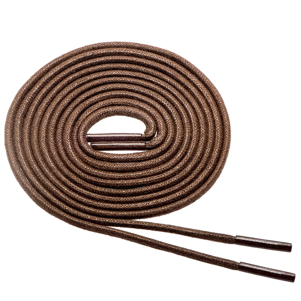 Birch’s 3/32” Thin Premium Round Waxed Cotton Dress Shoelaces - Light Brown