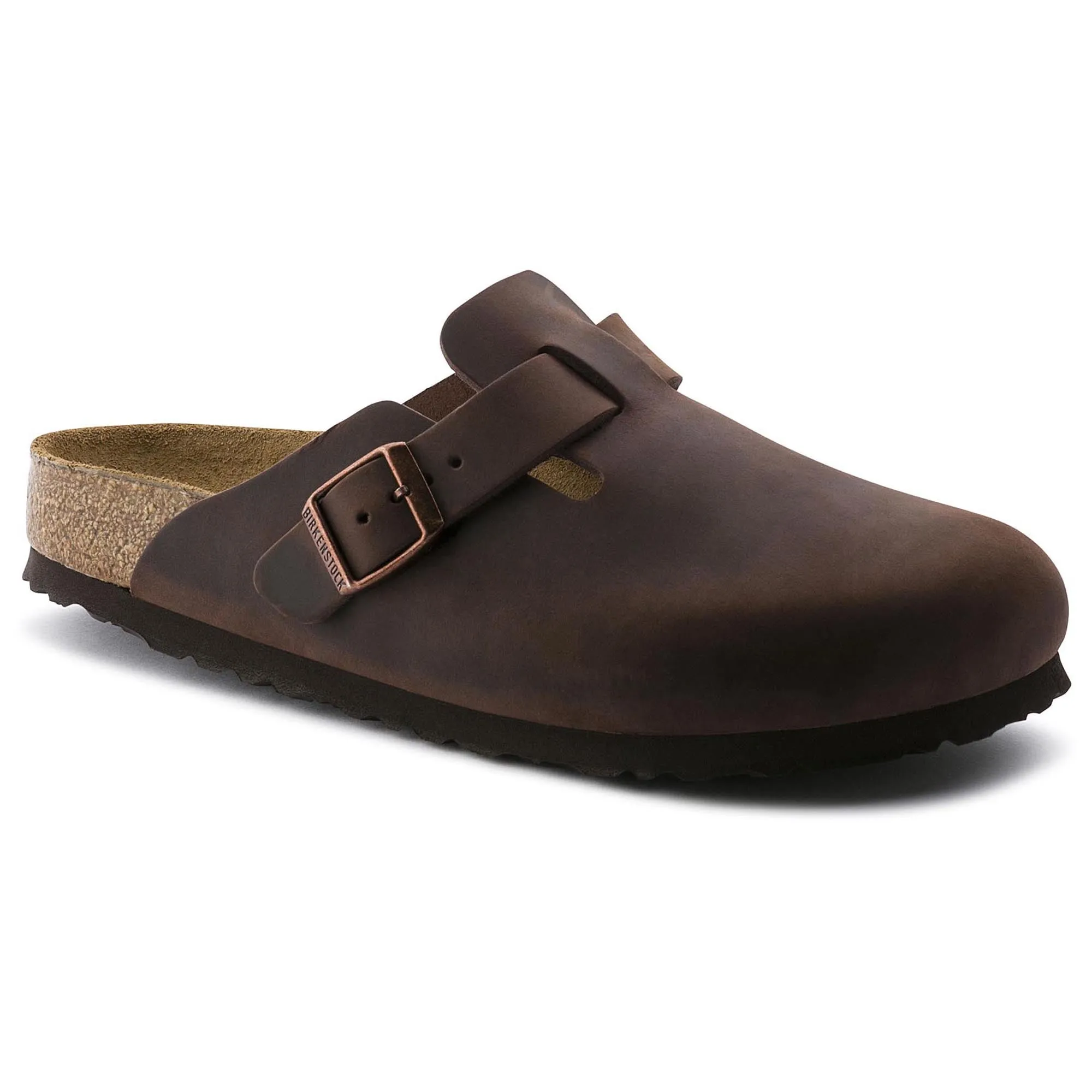 Birkenstock Boston Oiled Leather Soft Footbed Color: Habana (MEDIUM/NARROW WIDTH)