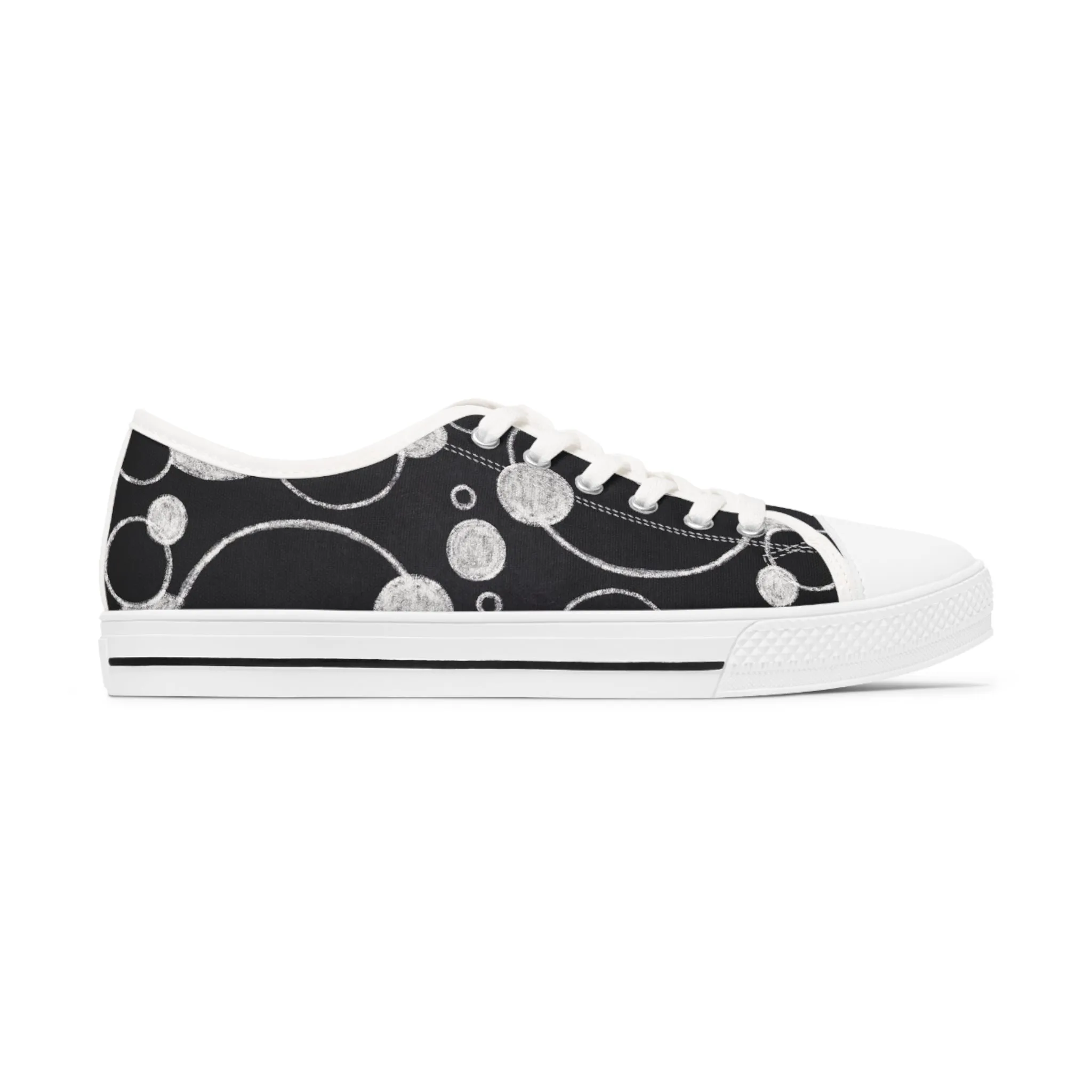 Black Dots - Inovax Woman's Low Top Sneakers