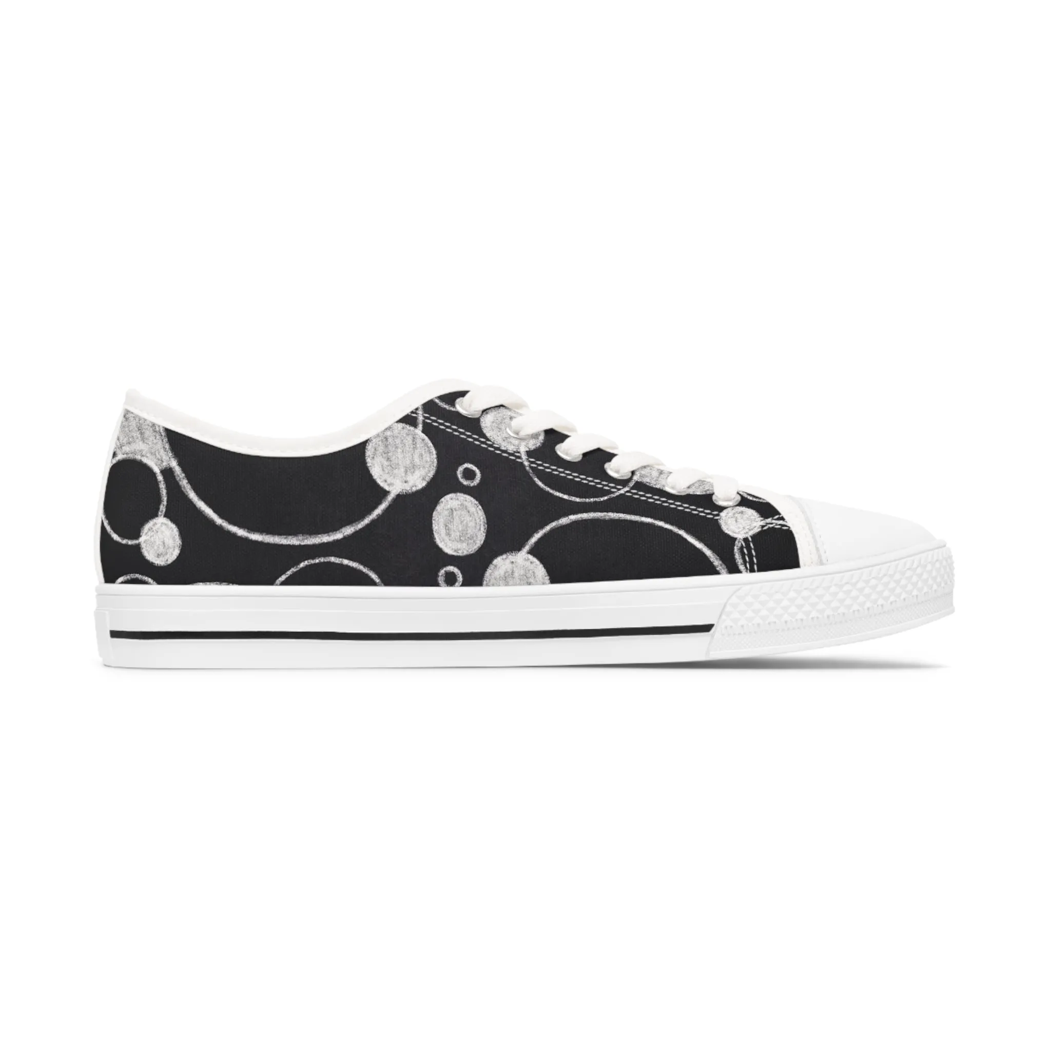 Black Dots - Inovax Woman's Low Top Sneakers