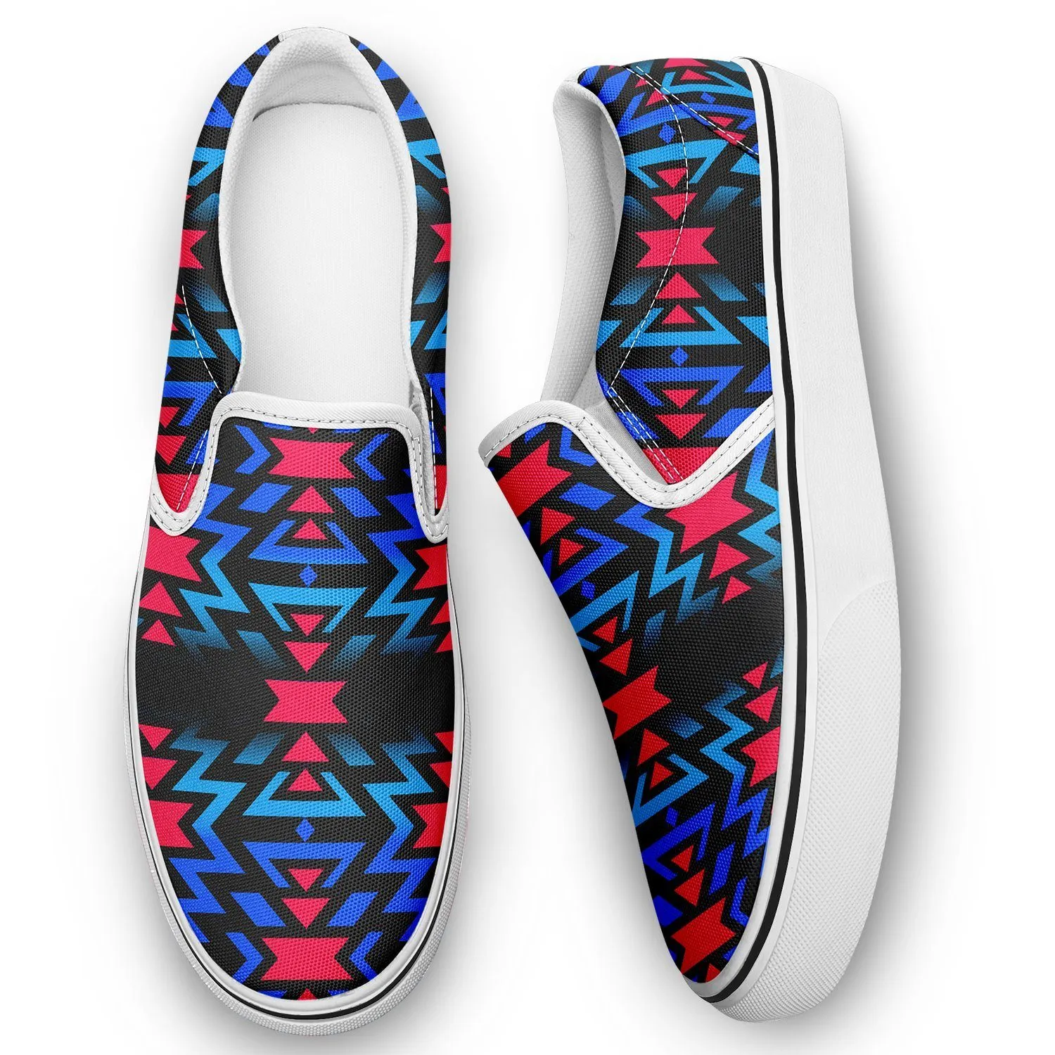 Black Fire Dragonfly Otoyimm Kid's Canvas Slip On Shoes