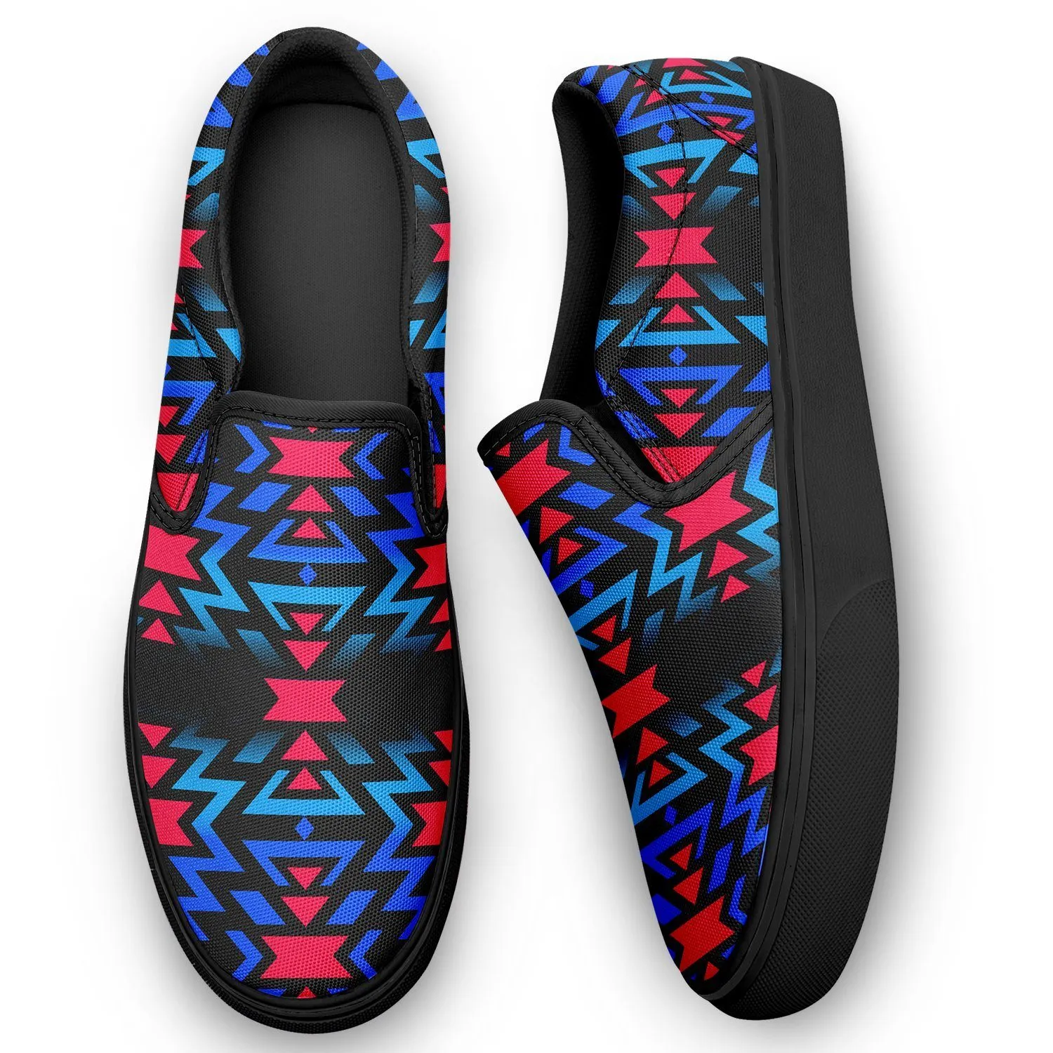 Black Fire Dragonfly Otoyimm Kid's Canvas Slip On Shoes