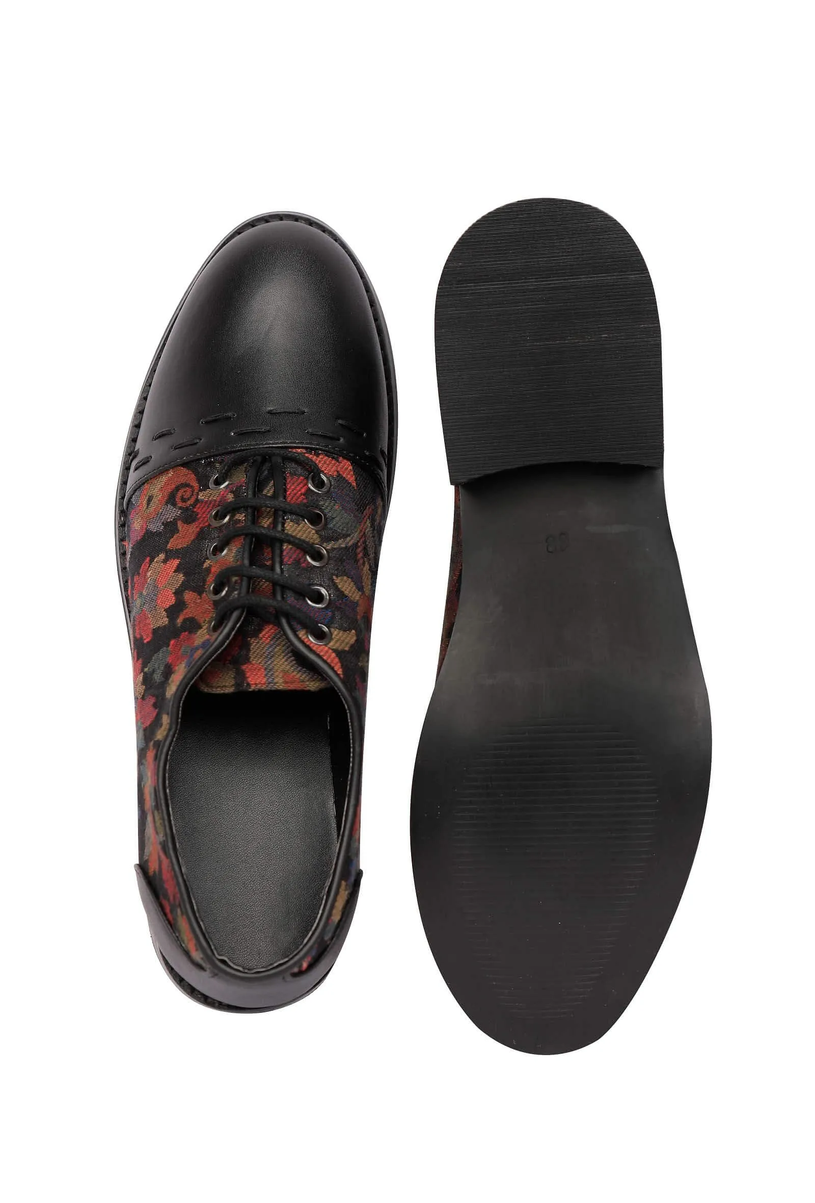 Black Kani Cruelty Free Oxford Shoes