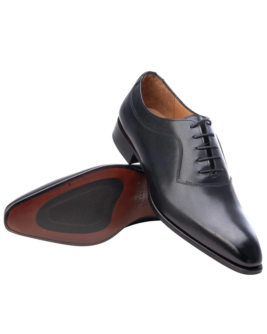 Black Made in Italy Oxford Shoes