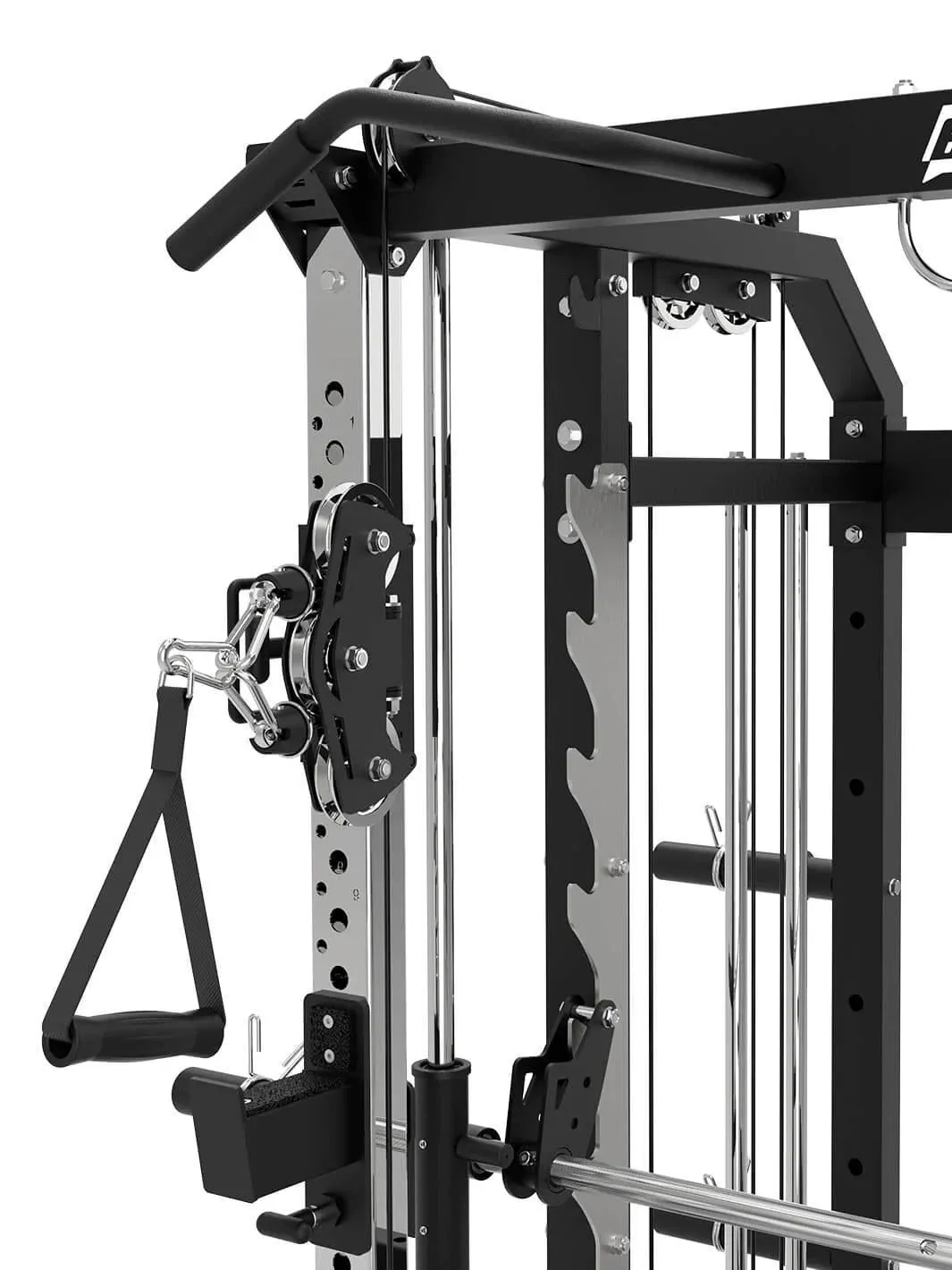 BLAZZED PLUS ALL-IN-ONE FUNCTIONAL TRAINER CABLE CROSSOVER CAGE HOME GYM W/ SMITH MACHINE WITH LAT SEAT ATTACHMENT  BD-MPR-M3-A