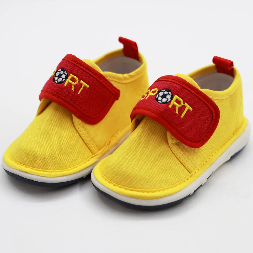 Blue & Yellow Velcro Strap Shoes With Chu Chu Music Sound