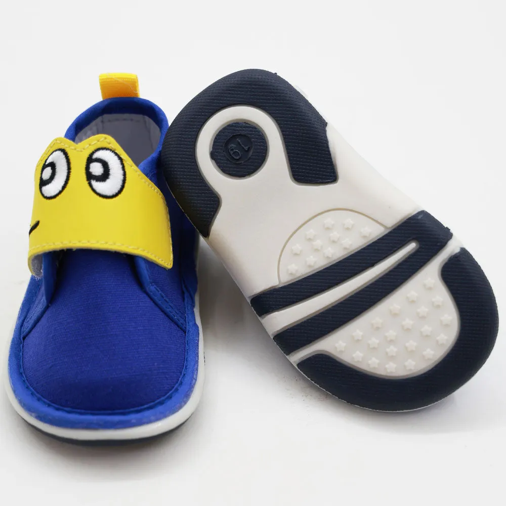 Blue & Yellow Velcro Strap Shoes With Chu Chu Music Sound