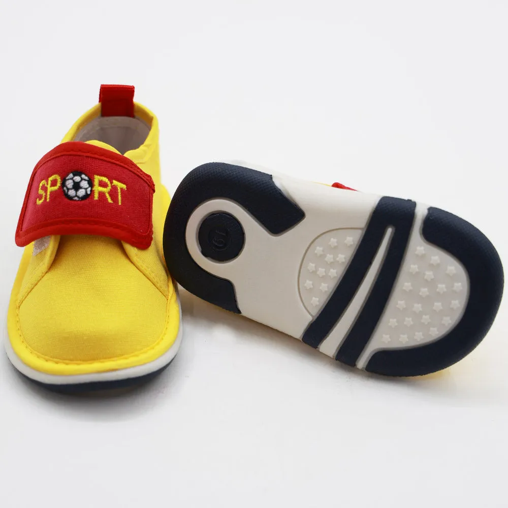 Blue & Yellow Velcro Strap Shoes With Chu Chu Music Sound