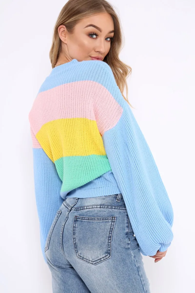 Blue Nude and Yellow Striped Jumper - Ammie