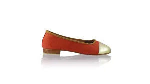 Bonnie 20mm Ballet - Orange Canvas & Gold Leather