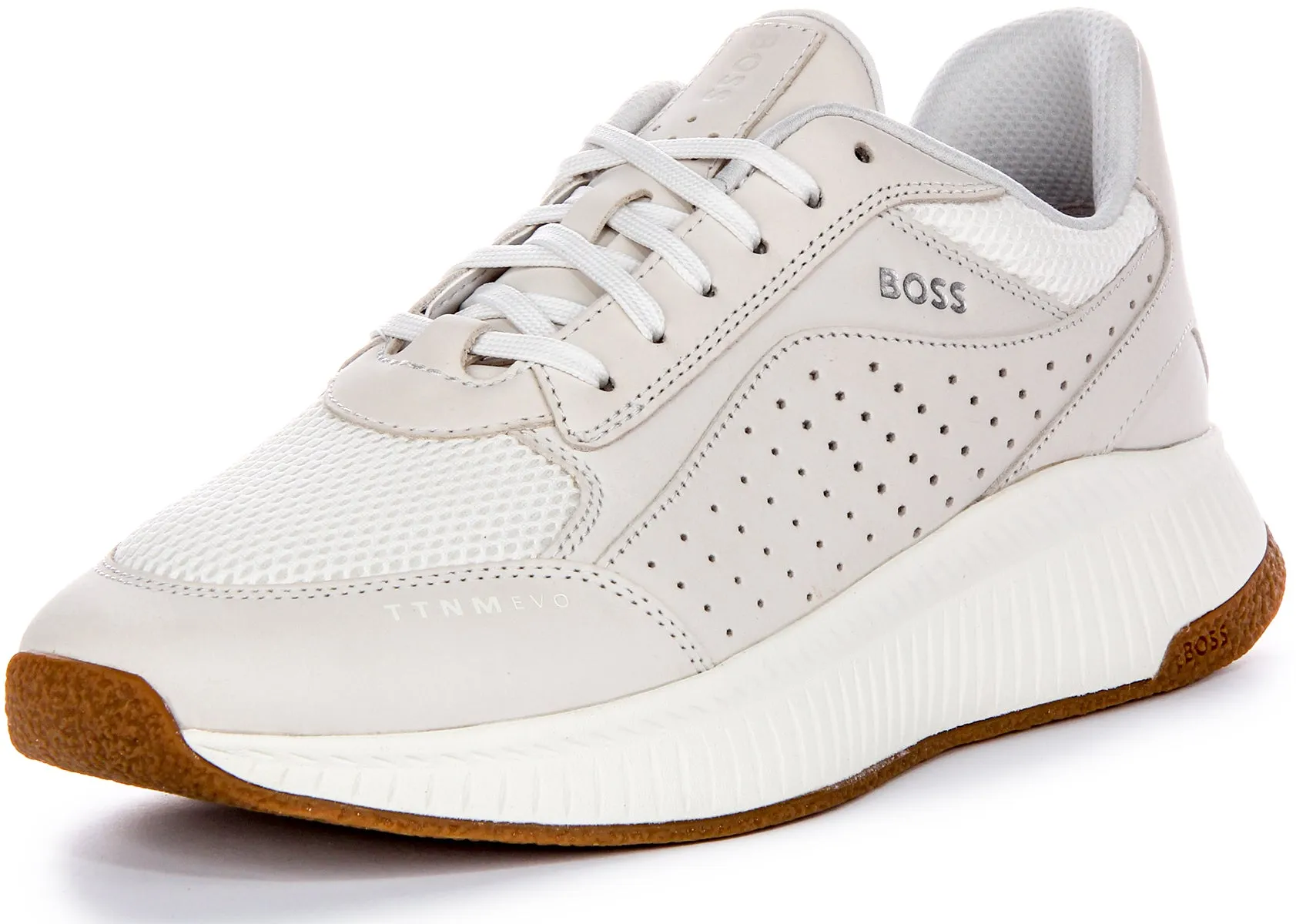 Boss Ttnm Evo Runner In White For Men