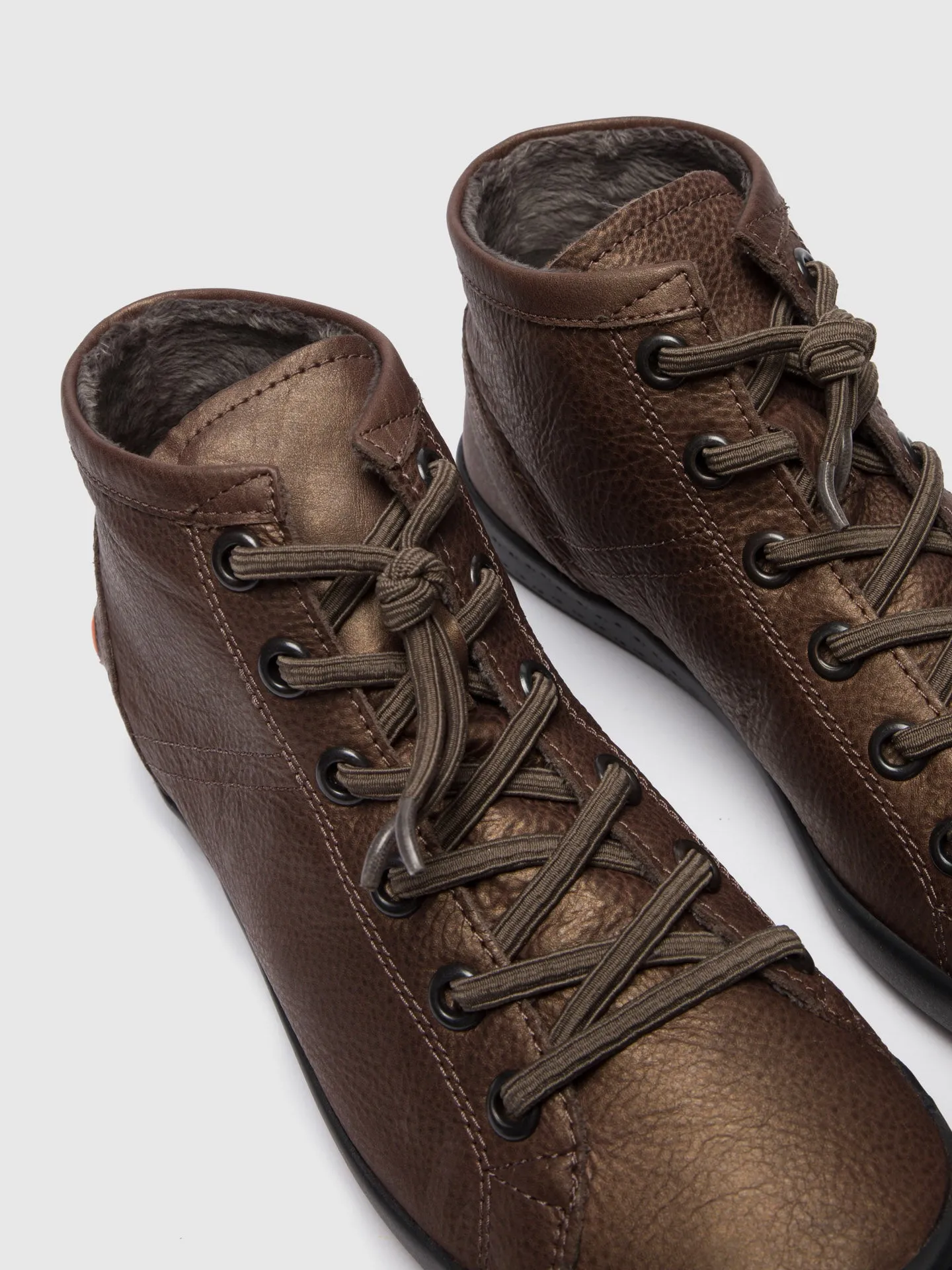 Brown Hi-Top Trainers