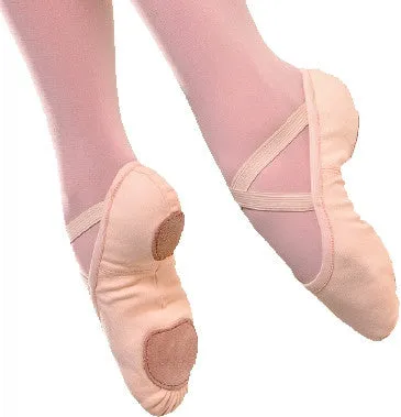 Bryn -- Stretch Leather Split Sole Ballet -- Light Pink