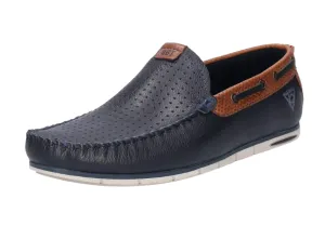 Bugatti -  Chesley Moccasin Dark Blue