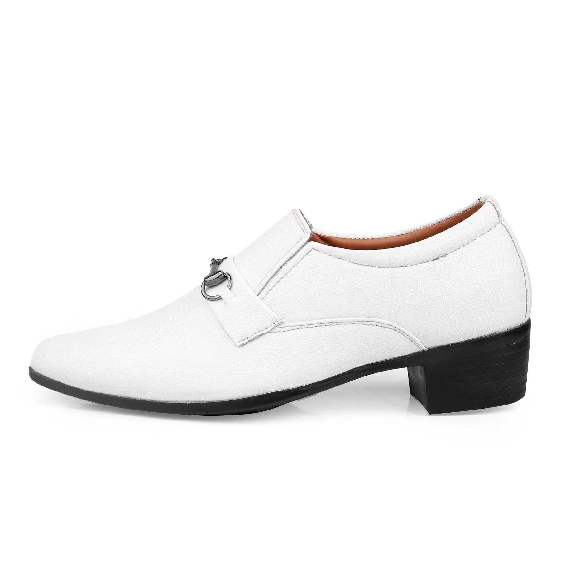 BXXY Men's Formal Height Increasing Slip-On Buckle Shoes