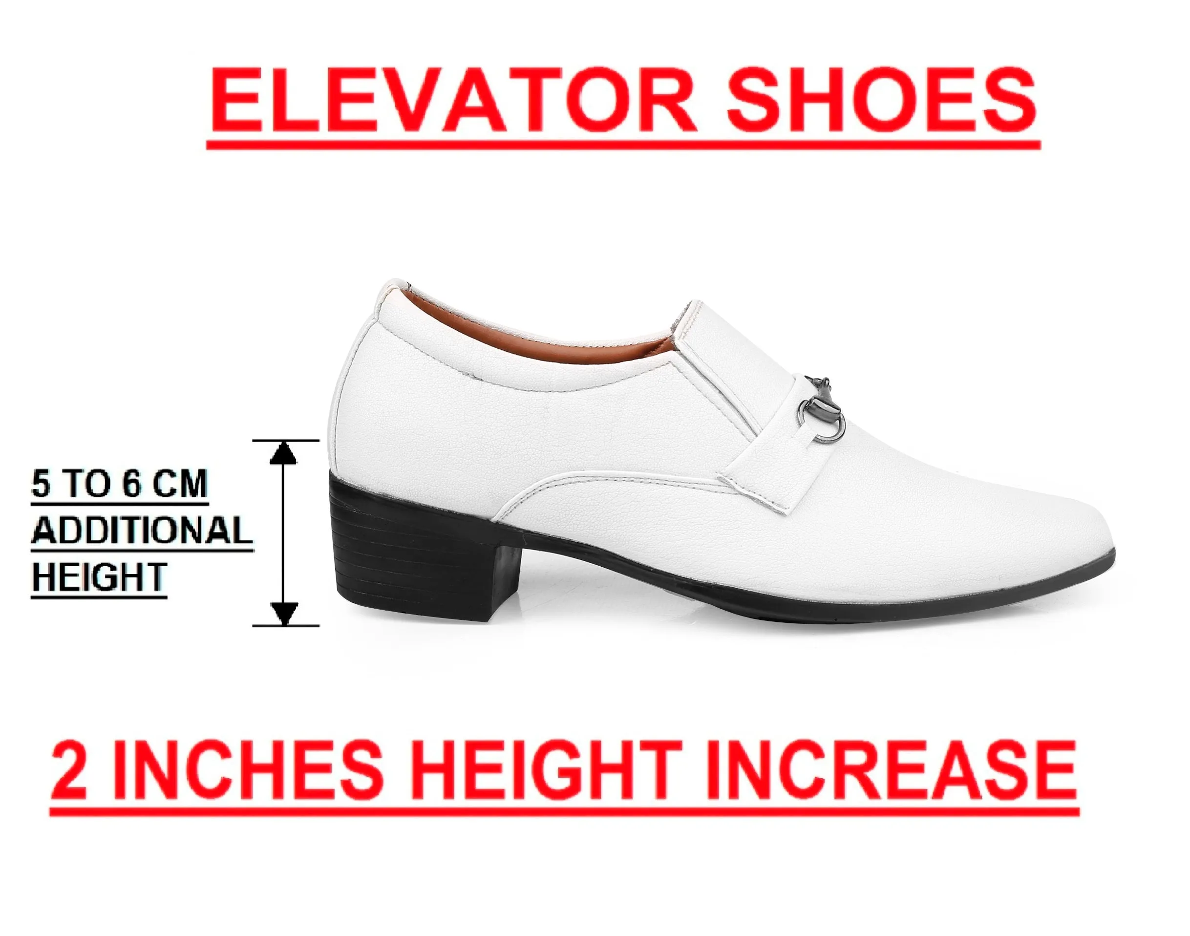 BXXY Men's Formal Height Increasing Slip-On Buckle Shoes