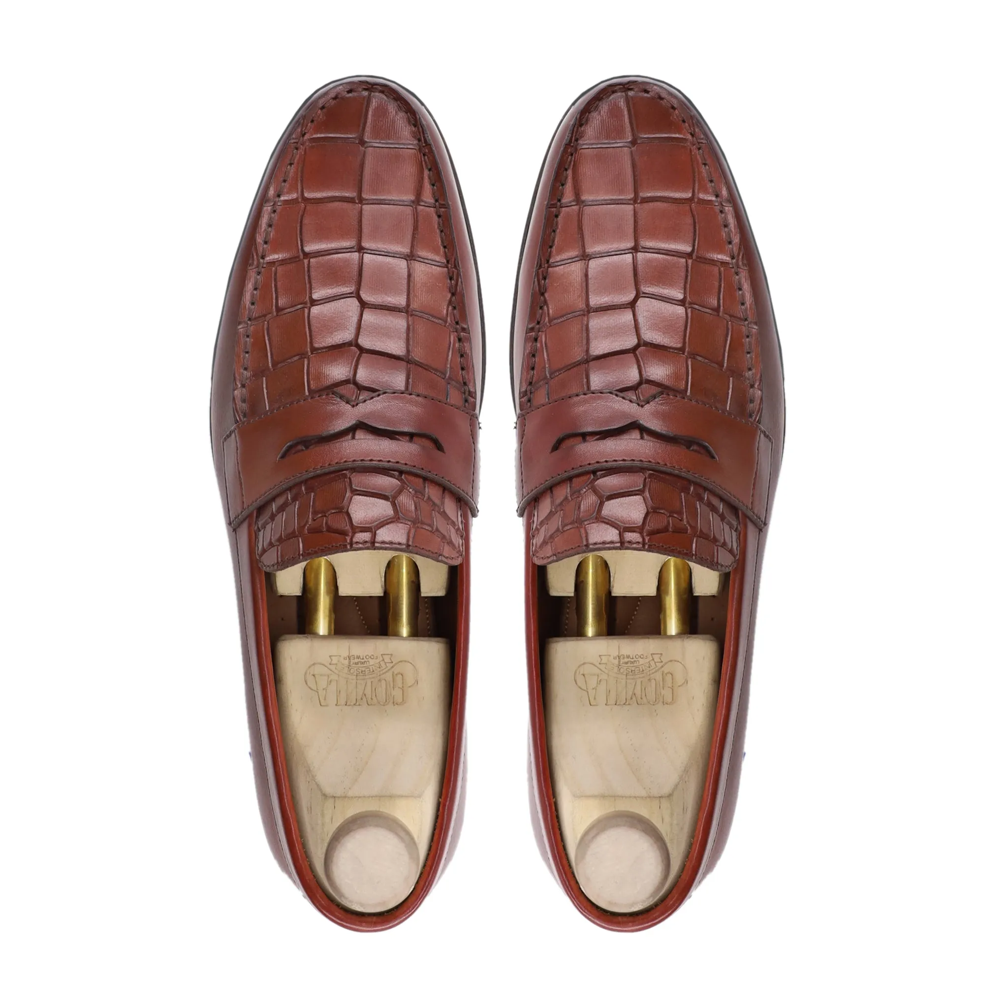 Caleb - Men's Reddish Brown Calf Leather Loafer