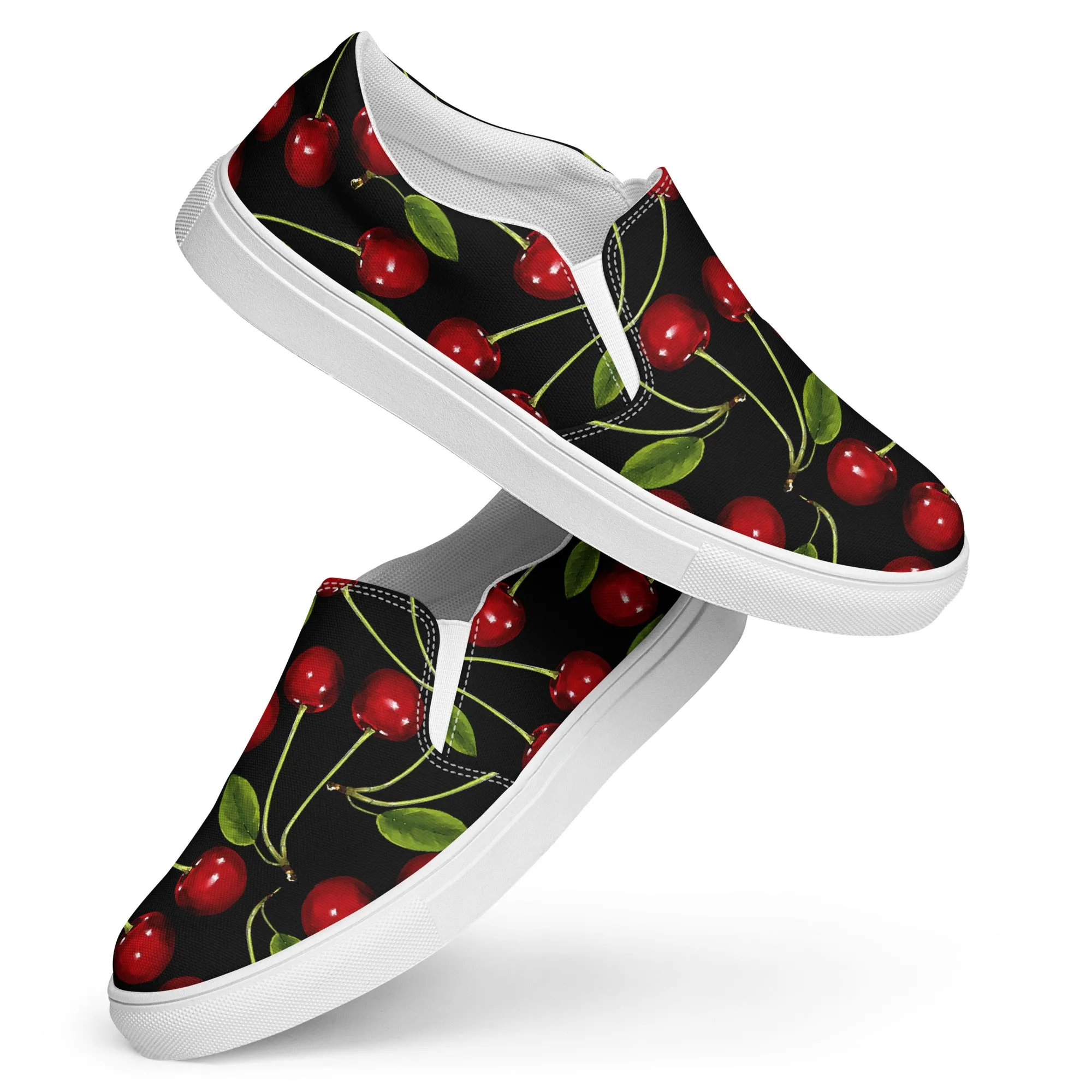 Cherry Bomb Women’s slip-on canvas shoes