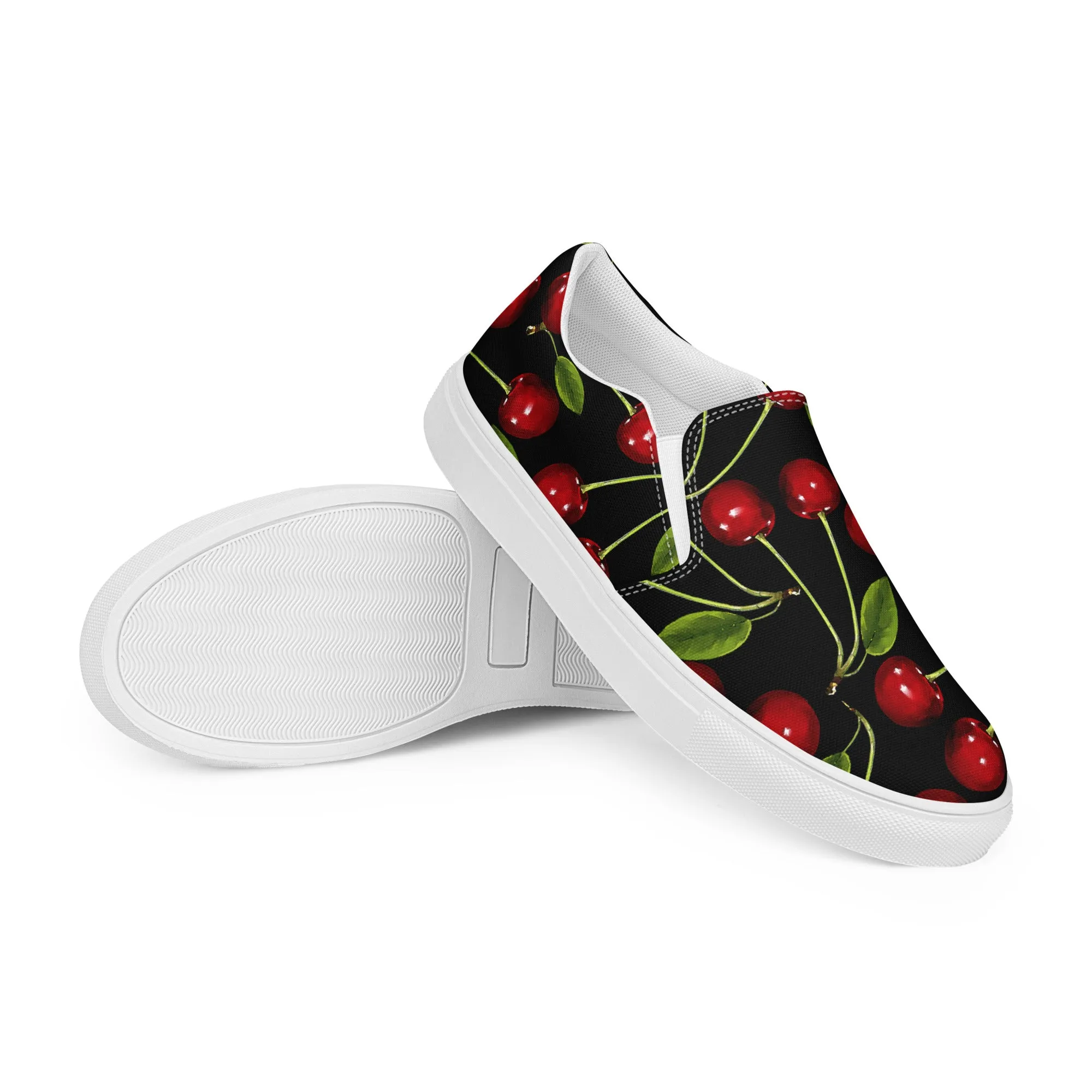 Cherry Bomb Women’s slip-on canvas shoes