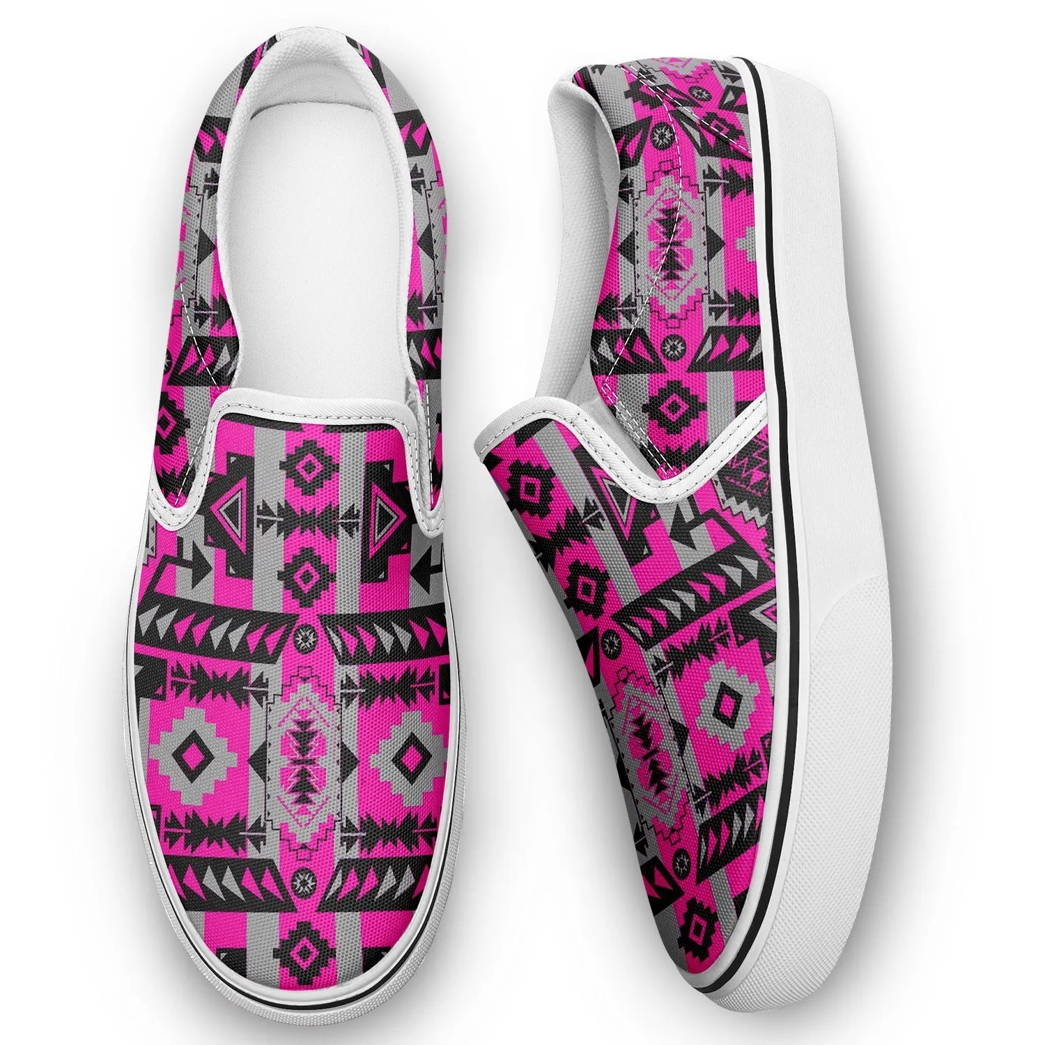 Chiefs Mountain Sunset Otoyimm Kid's Canvas Slip On Shoes