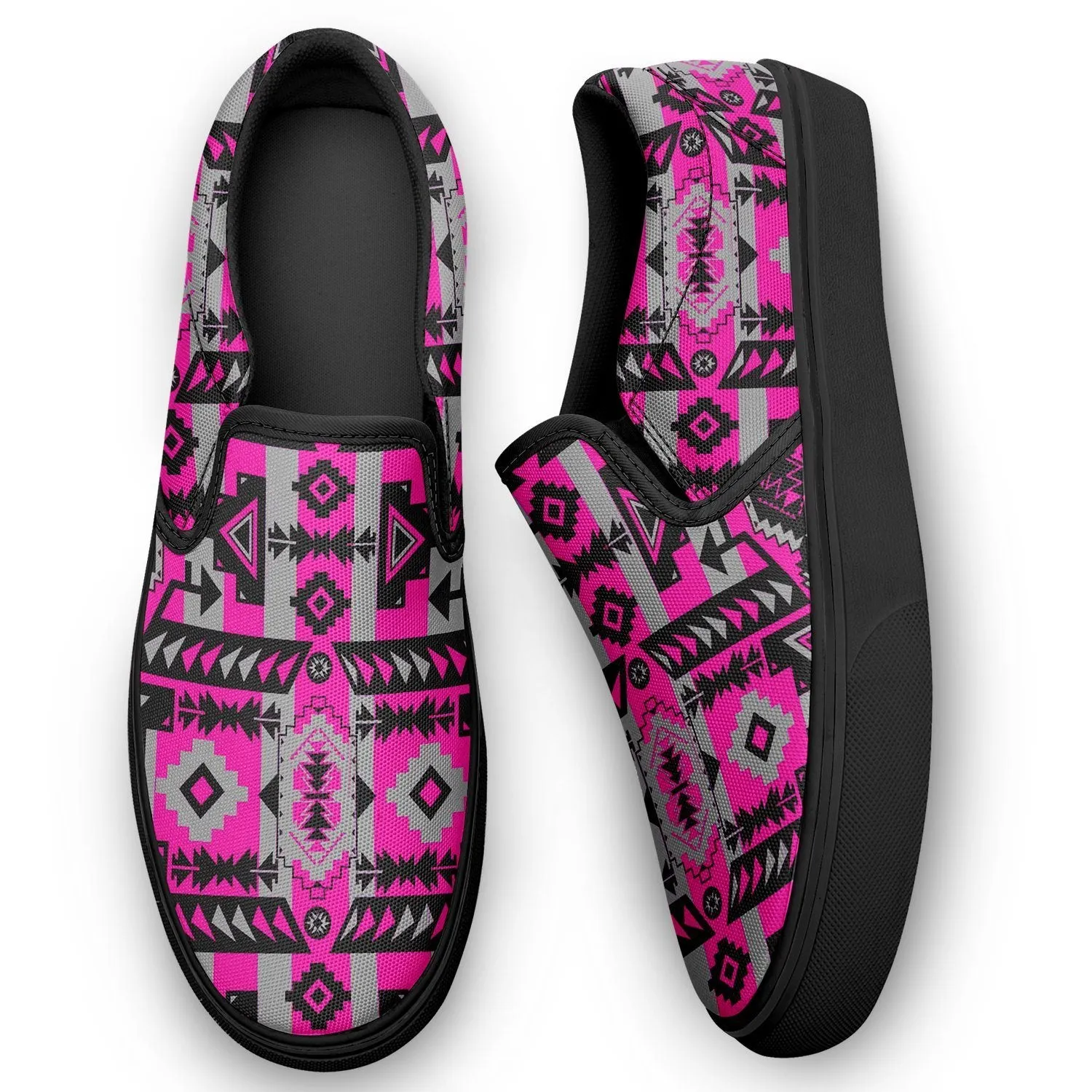 Chiefs Mountain Sunset Otoyimm Kid's Canvas Slip On Shoes