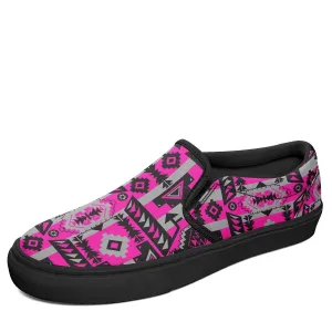 Chiefs Mountain Sunset Otoyimm Kid's Canvas Slip On Shoes