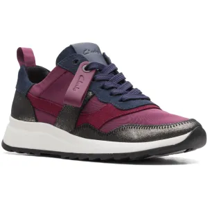 Clarks Womens Trainer Dashlite Jazz Merlot Combi