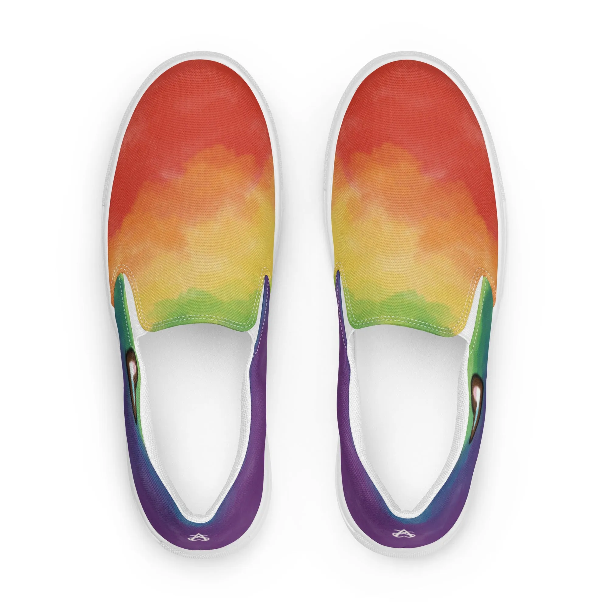 Cloudy Rainbow Slip-on Canvas Shoes (Fem Sizing)