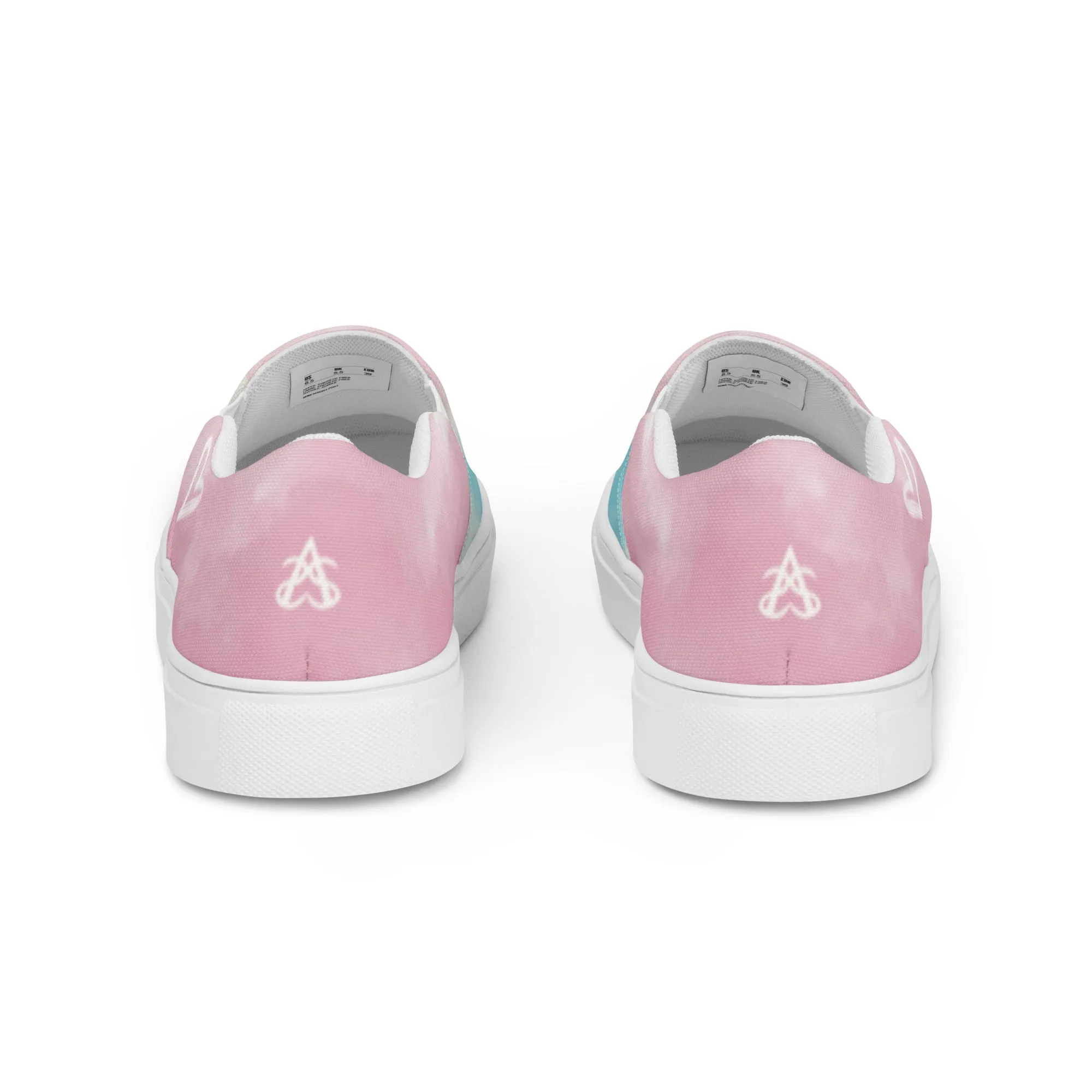 Cloudy Transgender Pride Slip-on Canvas Shoes (Fem Sizing)