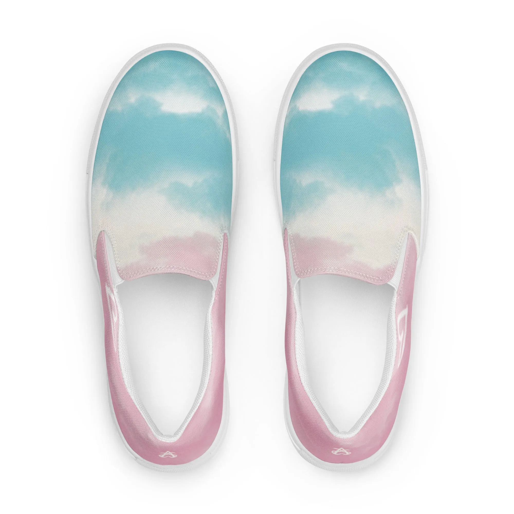 Cloudy Transgender Pride Slip-on Canvas Shoes (Fem Sizing)