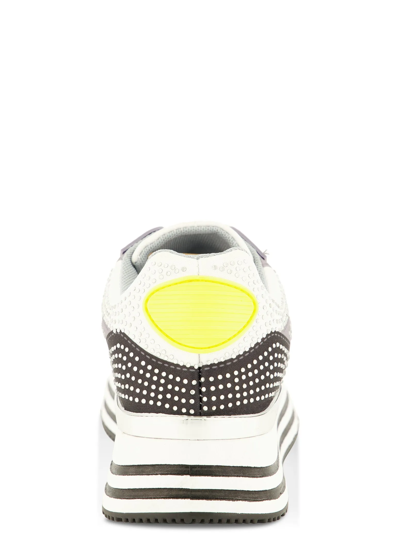 Color Block Rhinestone Platform Sneakers