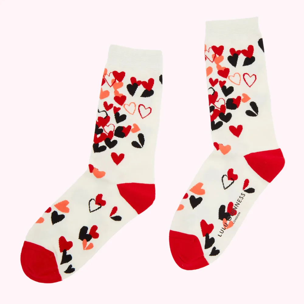 CONFETTI HEARTS ANKLE SOCKS