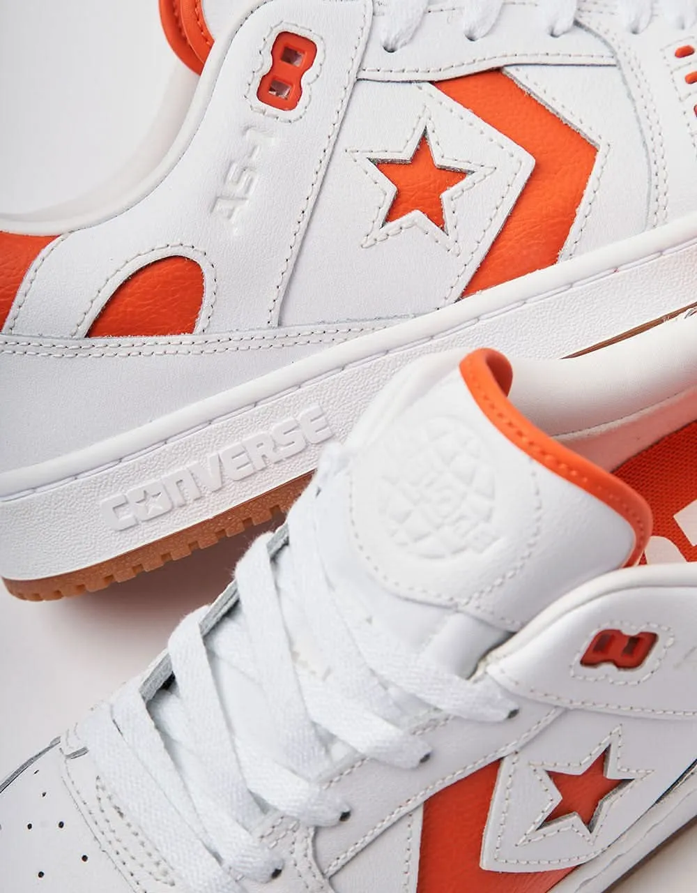 Converse AS-1 Pro Skate Shoes - White/Orange/White