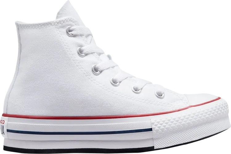 Converse Chuck Taylor All Star Lift Platform High PS White Garnet Sneakers, white