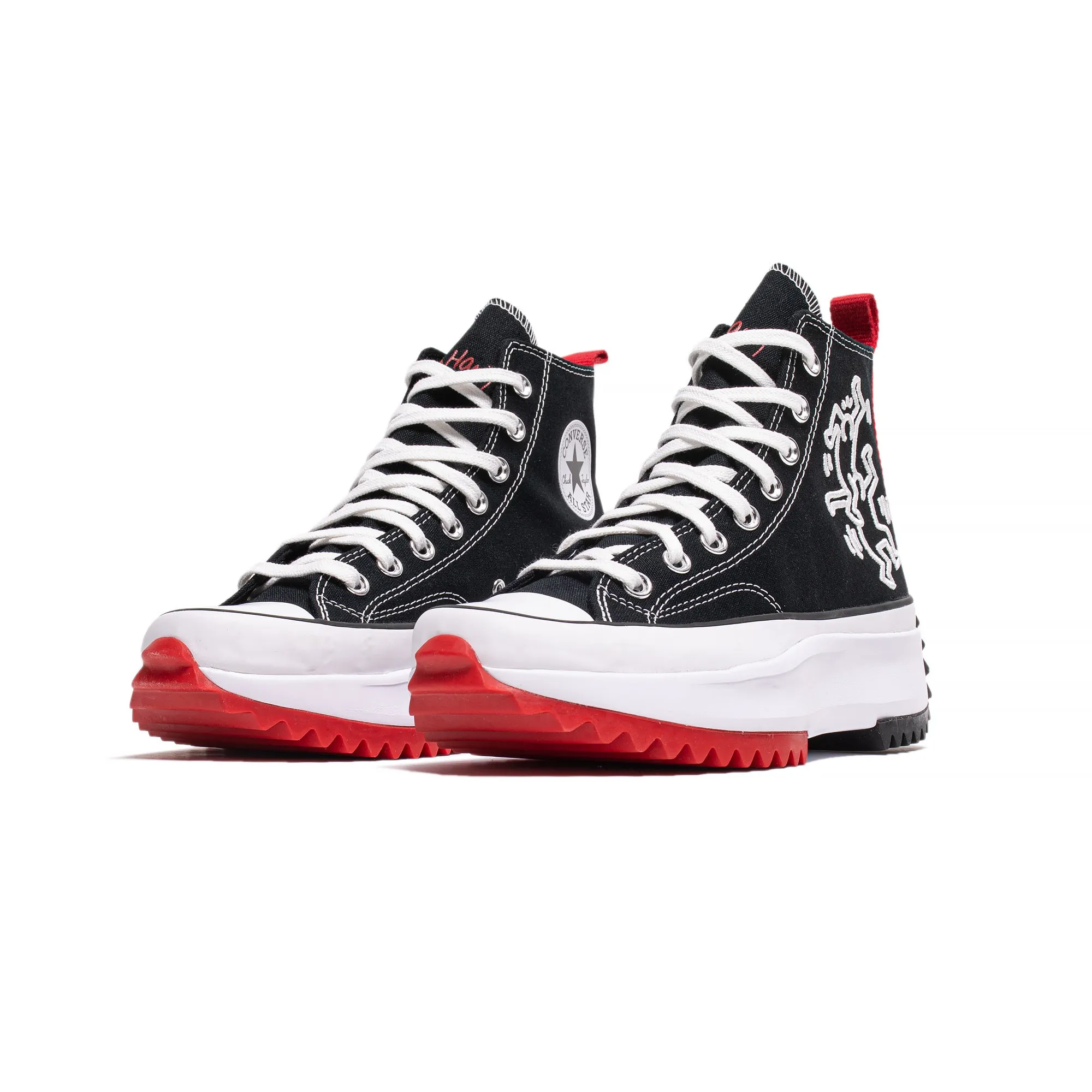 Converse Mens Run Star Hike Hi Shoe 'Black White Red'