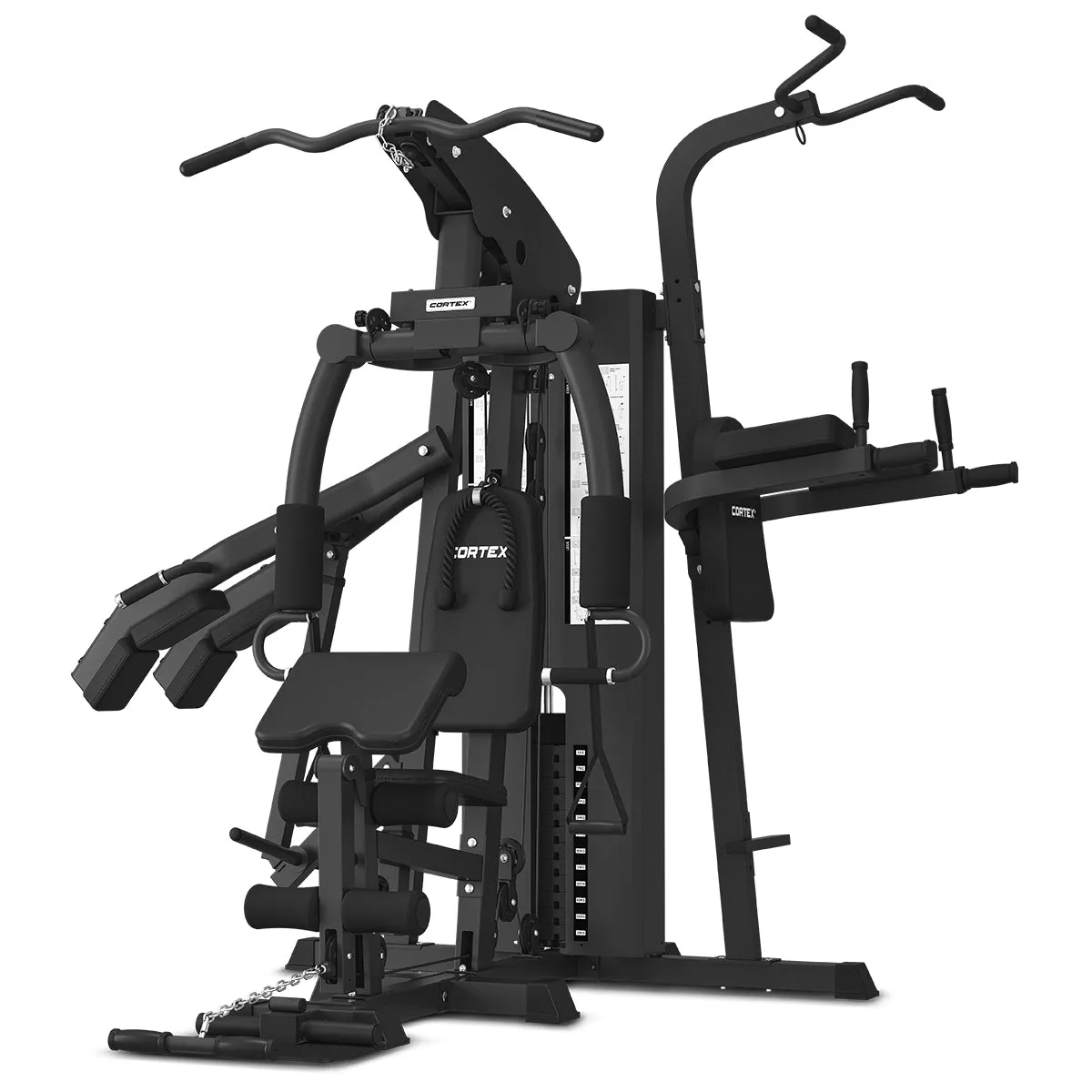 CORTEX GS7 Multi Station Multi-Function Home Gym with 98kg Stack   60kg Standard Weights for Squat Station