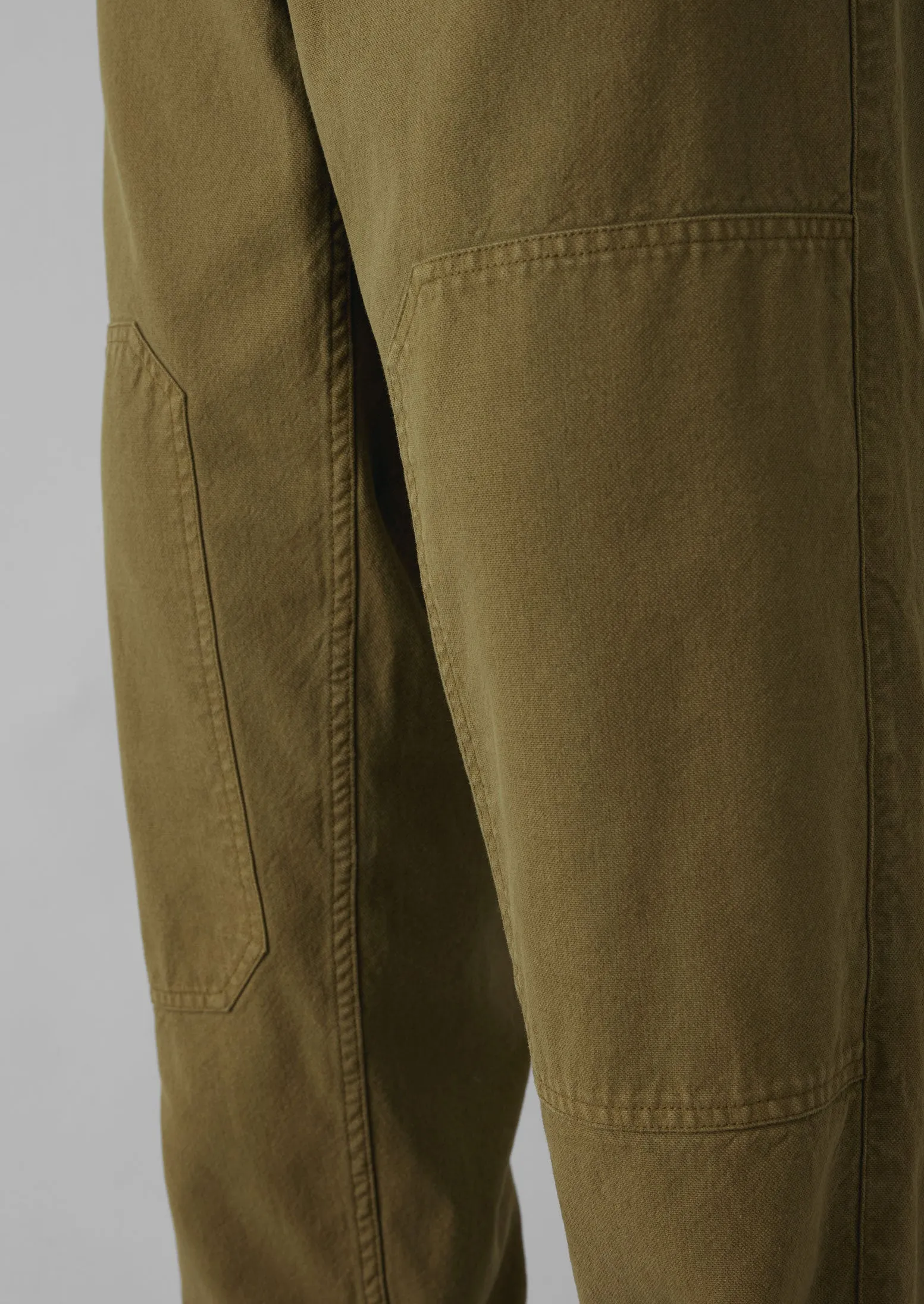 Cotton Canvas Tapered Pants | Woodland Green